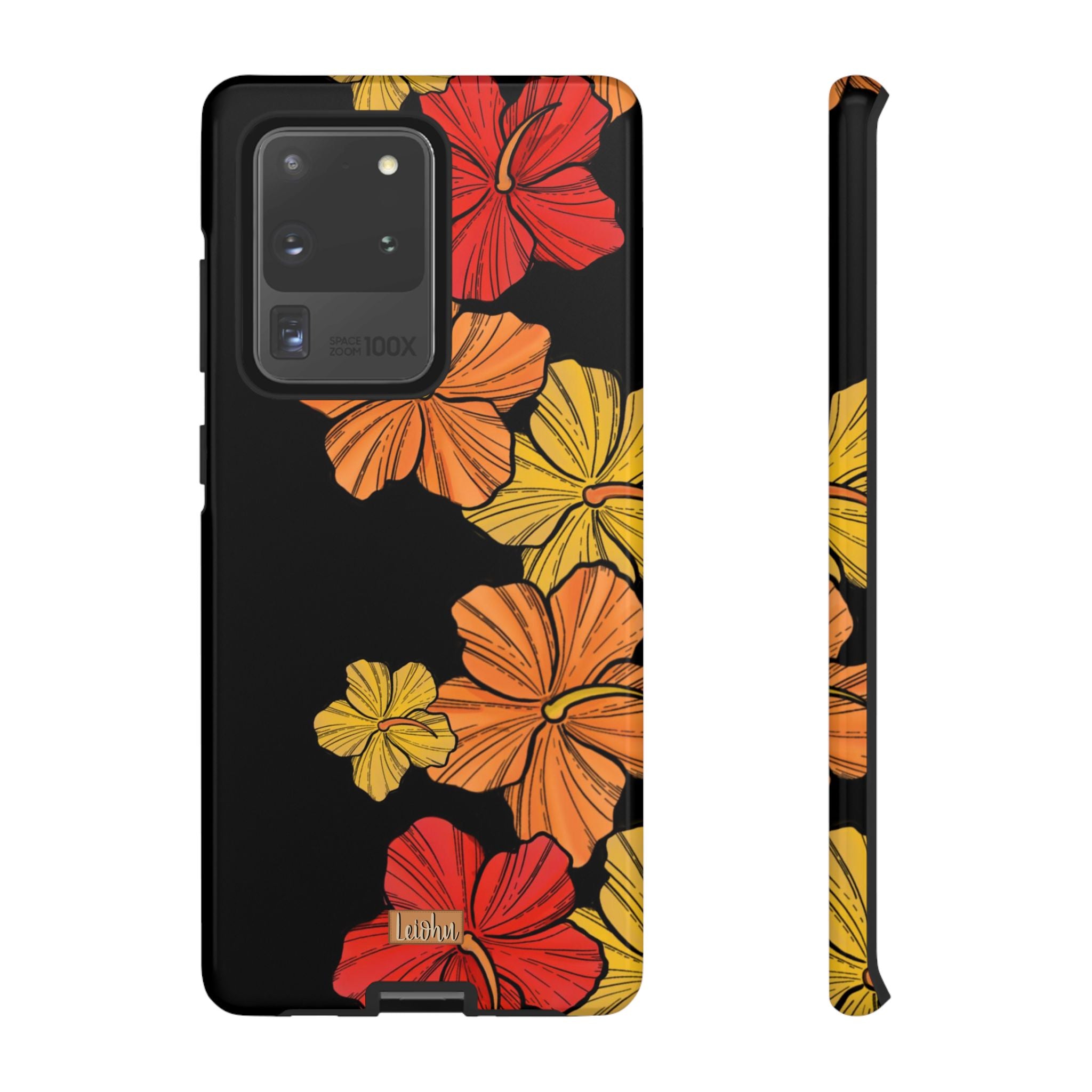 Vintage Hibiscus Pattern Samsung Galaxy Phone Case - Stylish Protective Cover for Galaxy S21/S20/S10/Note 20 - Perfect for Everyday Use, Travel & Gifting