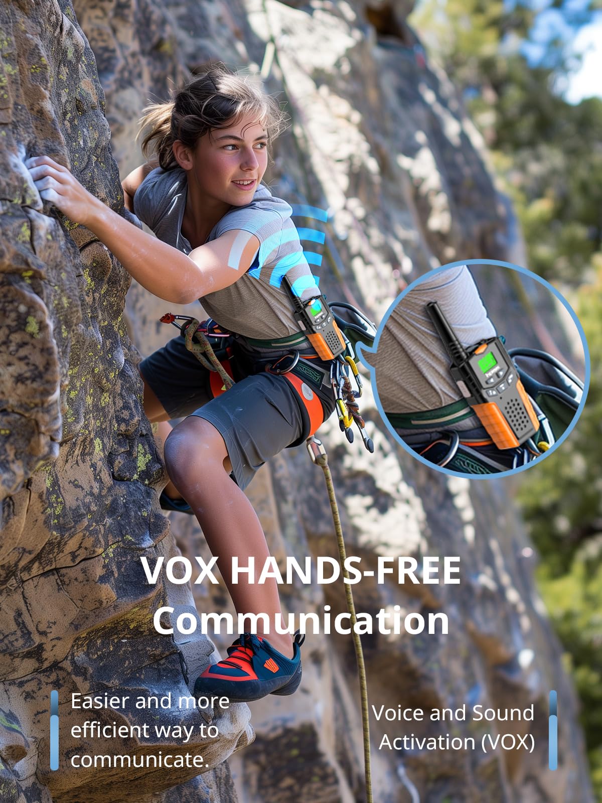 Rechargeable Kids Walkie Talkies - 2 Pack Long Range Two-Way Radios for Boys Ages 3-12 | Easter Basket Fillers, Birthday & Christmas Gifts | Perfect for Outdoor Camping, Hiking, and Backyard Adventures