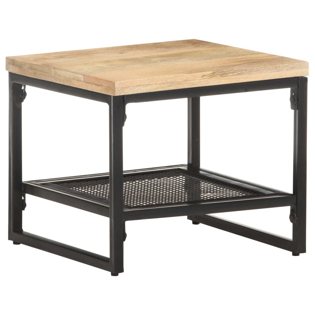 Solid Mango Wood Side Table - 15.7