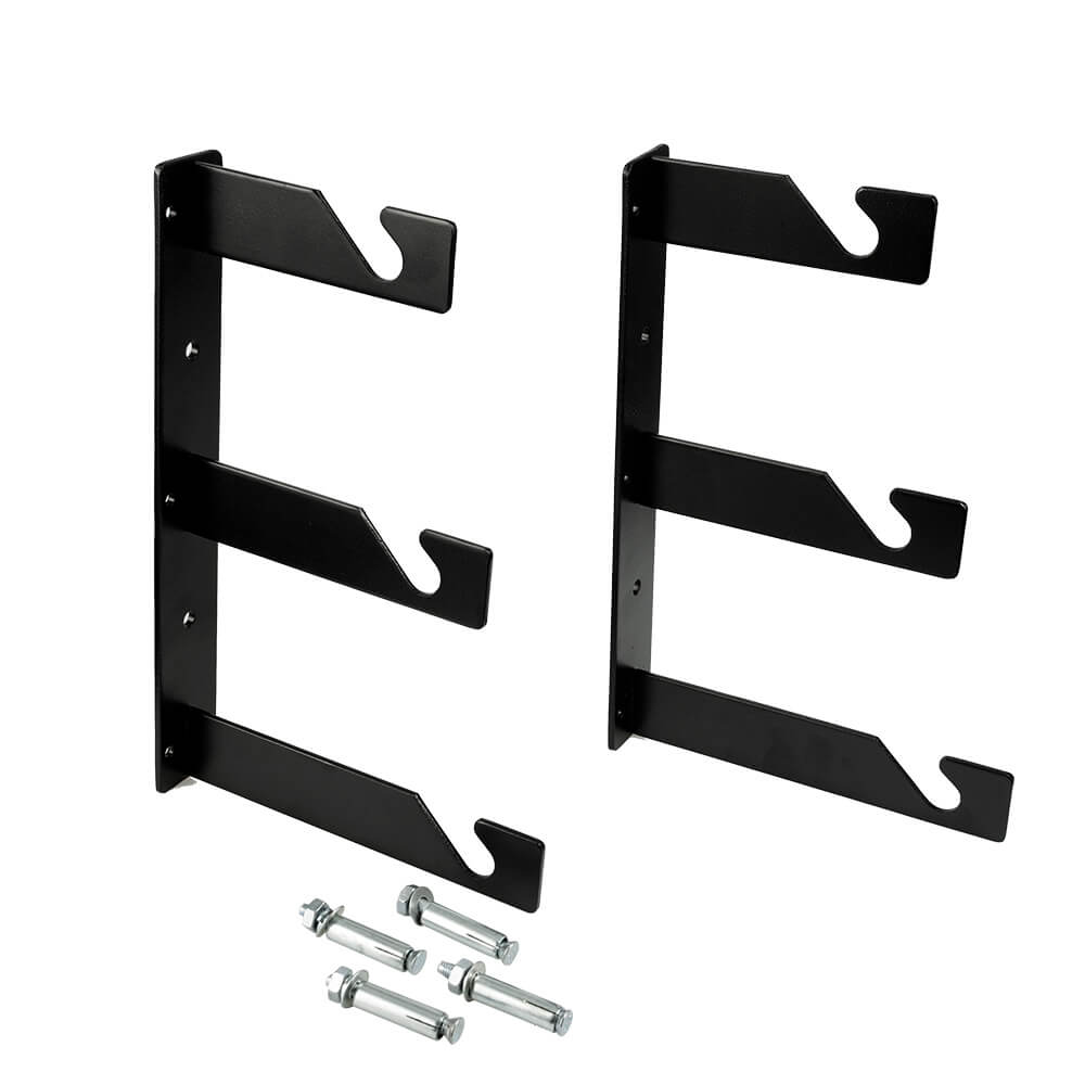 Triple Hook Background Drive Brackets - Heavy Duty Wall Mount Hooks for Garage, Workshop & Home Organization - Perfect for Hanging Tools, Bikes & Storage