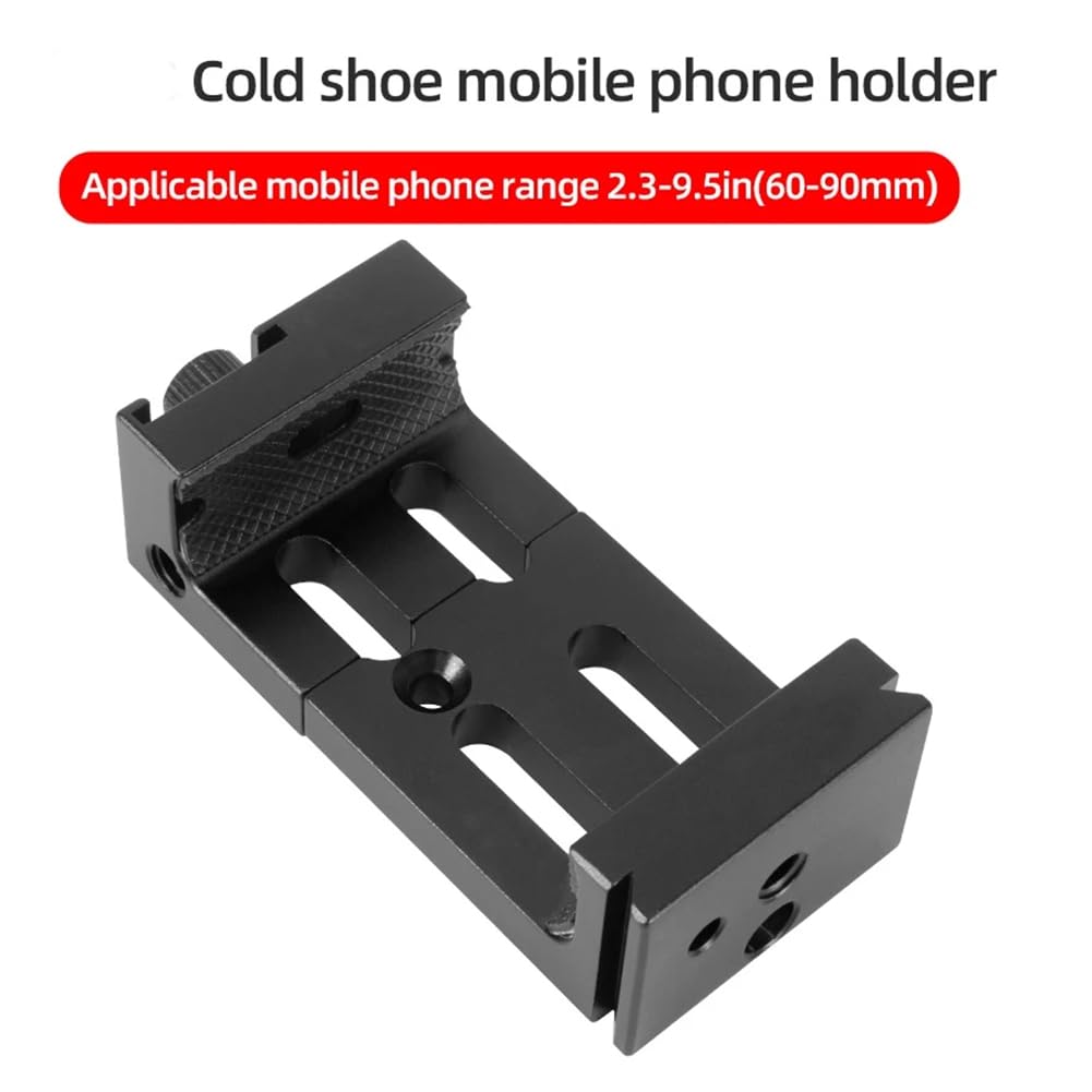 Rordigo Aluminum Tripod Bracket with Spirit Level & Cold Shoe Mount - Universal Phone Flashlight Holder for Photography, Vlogging & Live Streaming