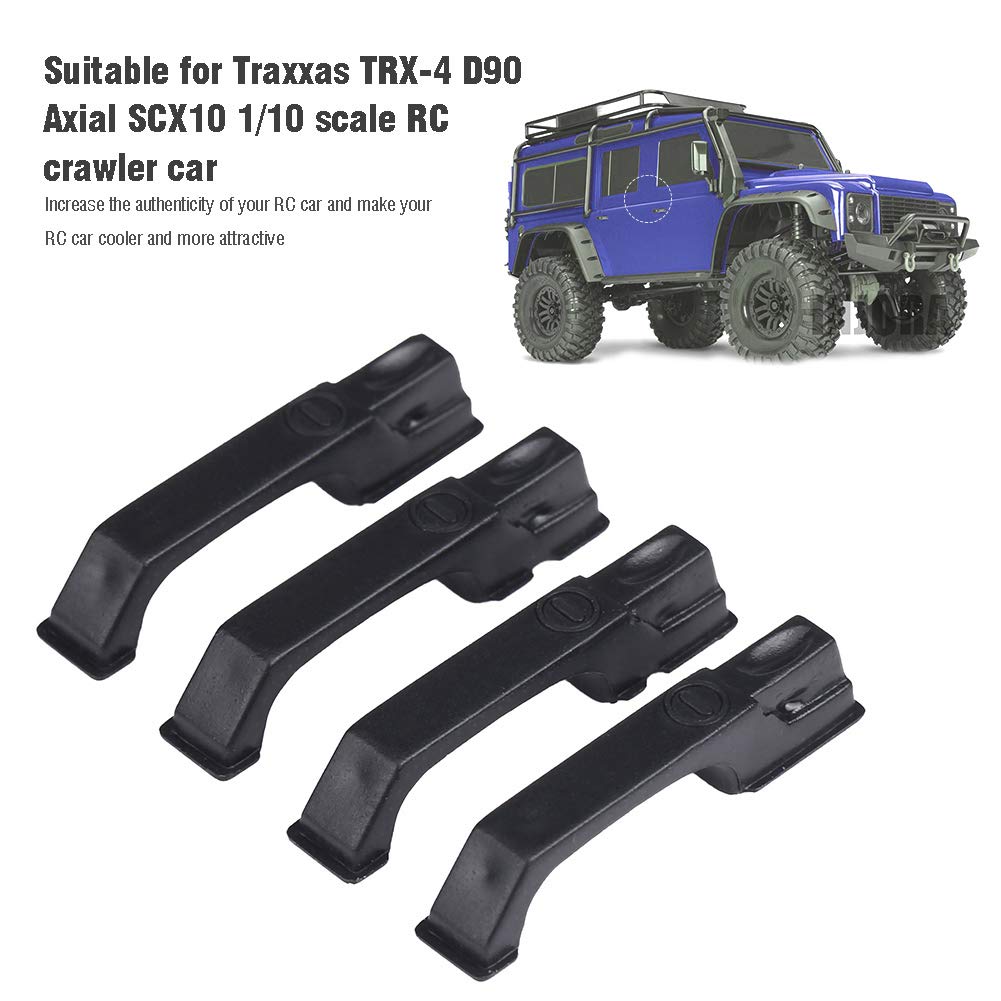 4 Pcs Car Door Handle Simulation for RC Cars - Compatible with Axial SCX10, D90, 1/10 Scale RC Crawler - Perfect for Off-Road Adventures & RC Car Customization
