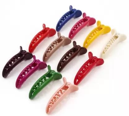 Banana Hair Clips for Women & Girls - 6-Piece Small Hair Claws Set in Multi Colors | Perfect for School, Work, and Everyday Styling