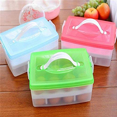 FLIPXEN Clear Plastic Egg Storage Container - Holds 24 Eggs - Refrigerator Organizer for Kitchen - Perfect for Fridge Organization & Fresh Egg Storage