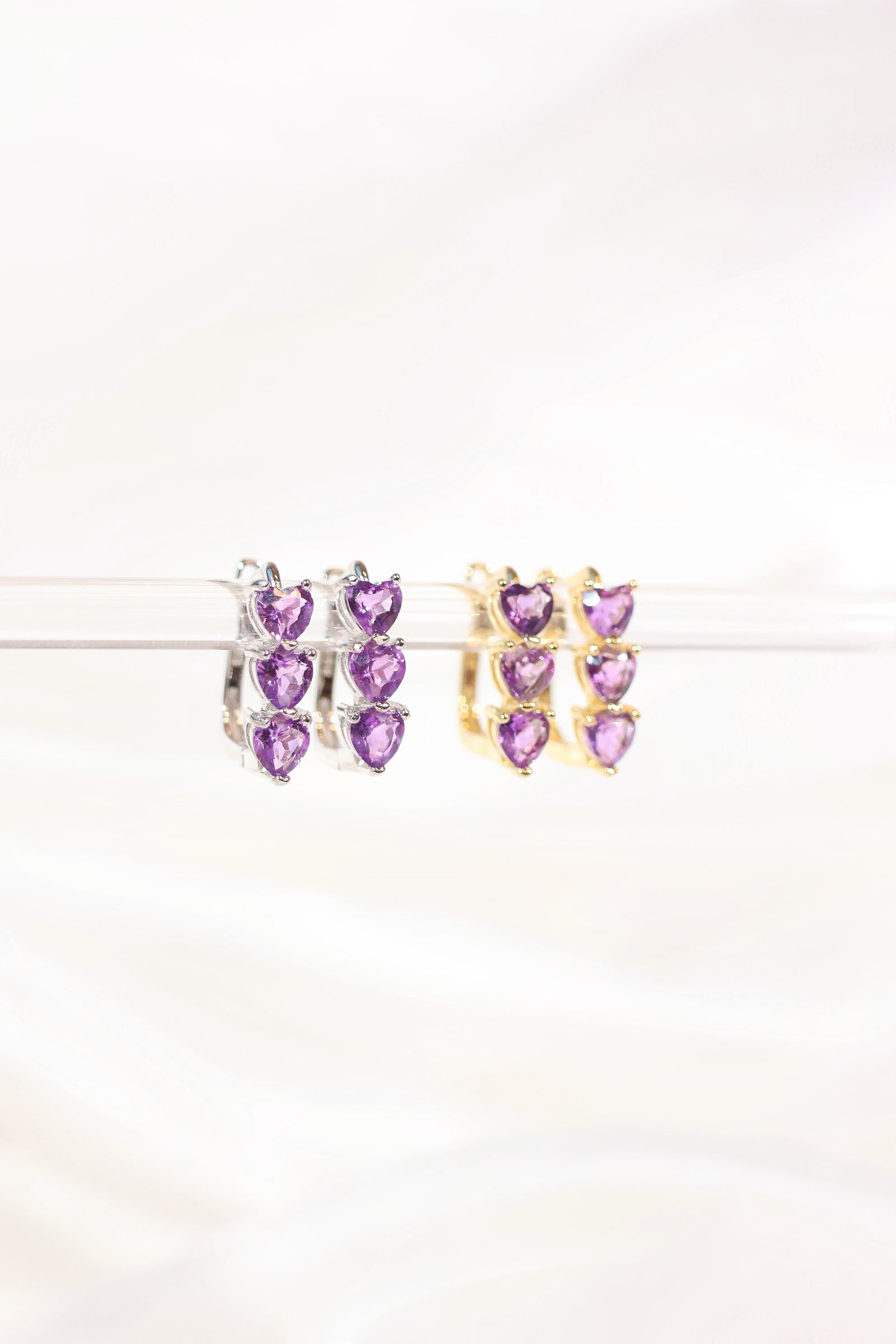 8mm Genuine Amethyst Stud Earrings for Women - Healing Crystal Jewelry for Daily Wear & Special Occasions