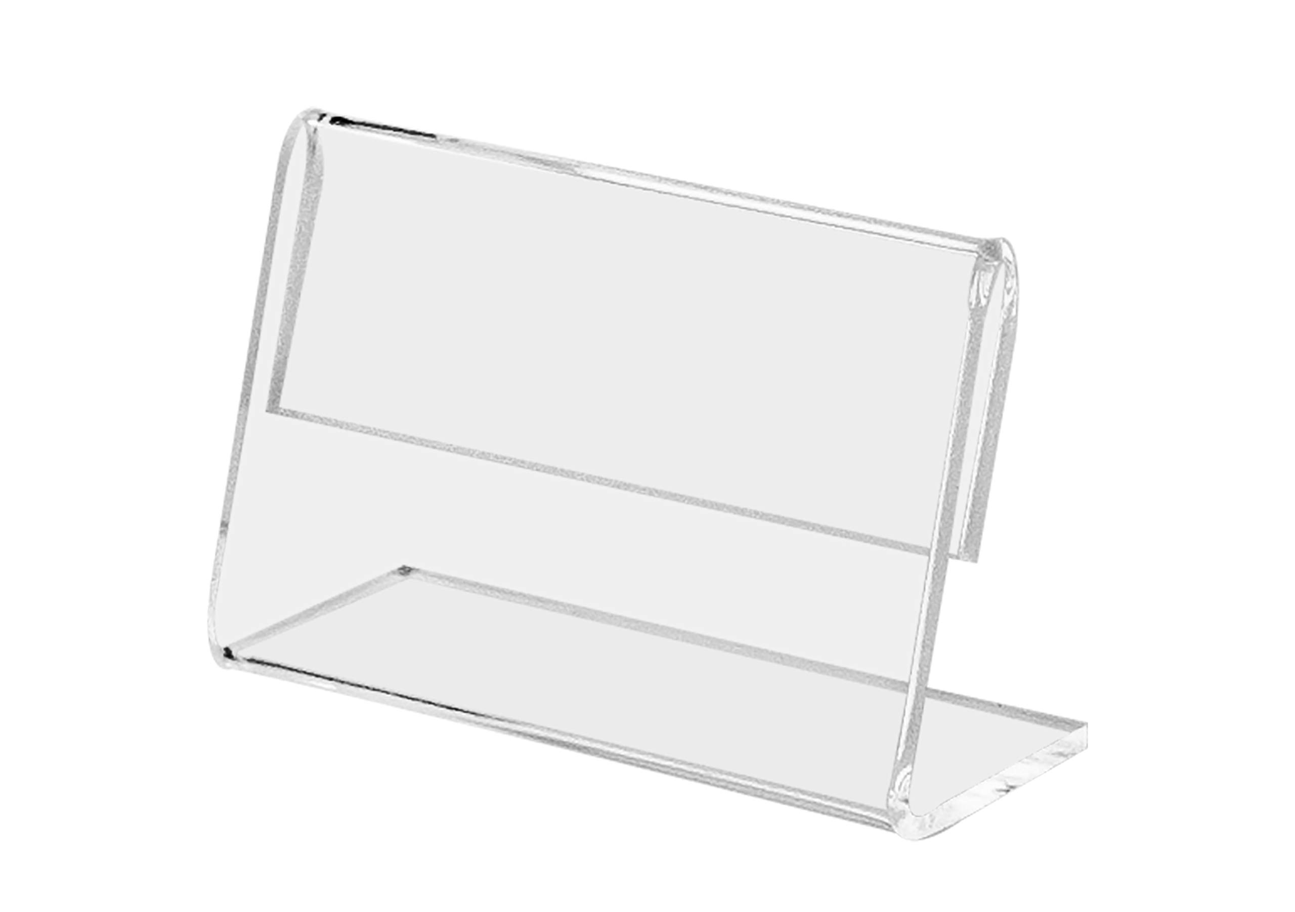 50 Pack Clear Acrylic Table Tent Sign Holders - 2.5