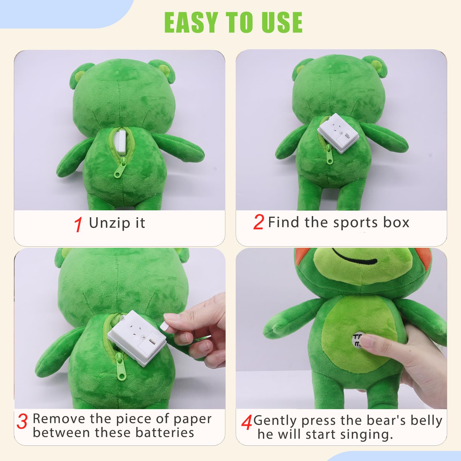 Verceco Musical Stuffed Bear - 12