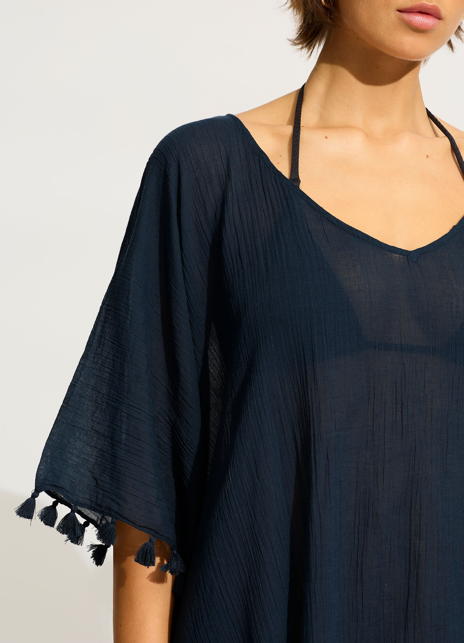 Amnesia Kaftan Dress - Flowy Boho Maxi Dress with Indigo Print | Perfect for Beach Vacations, Summer Parties & Boho Fashion Lovers