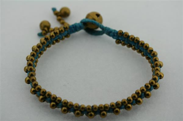 Turquoise Narrow 3 Bell Bead Bracelet - Boho Chic Handmade Jewelry for Women, Perfect for Festivals & Everyday Wear