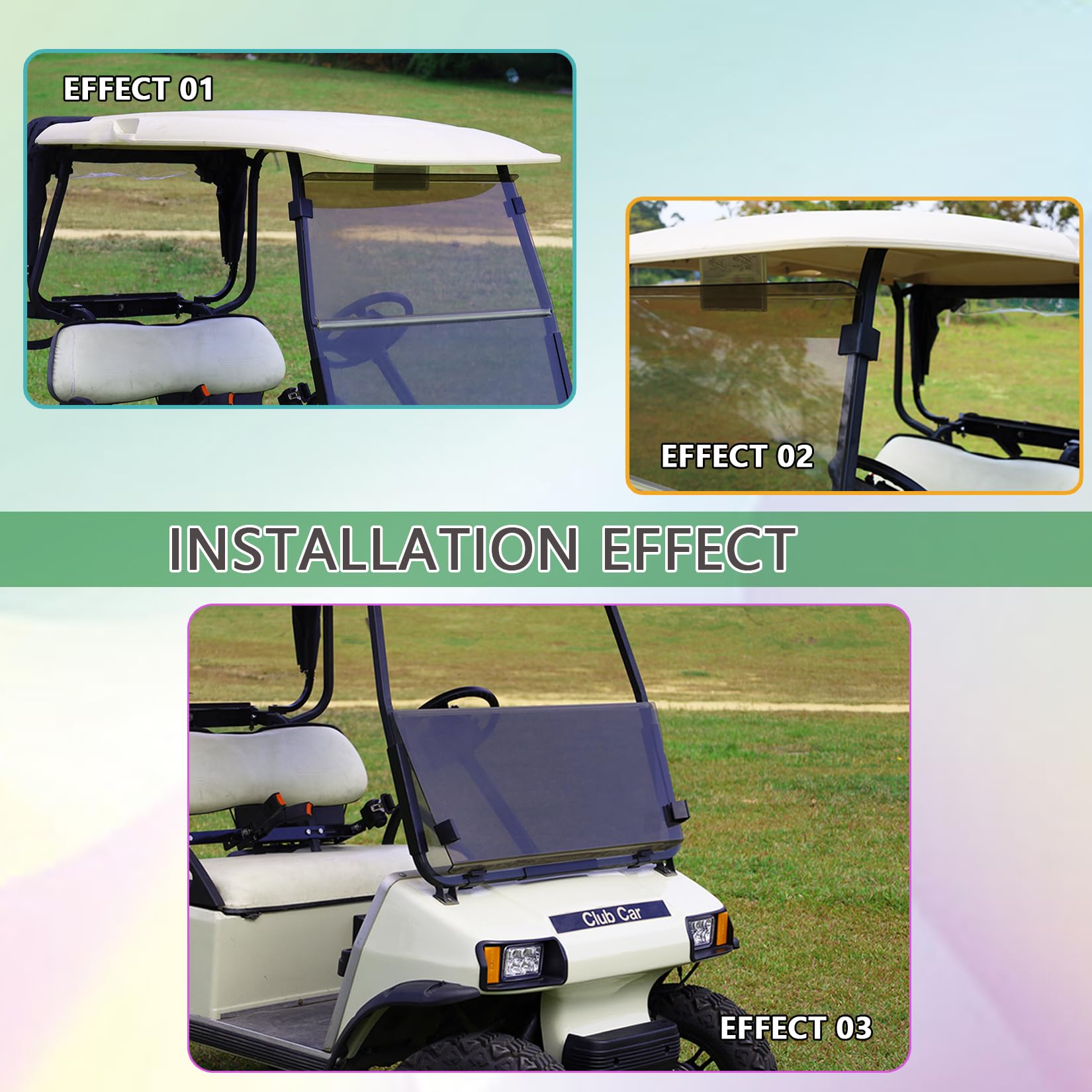 Premium Golf Cart Windshield Clips - Universal Fit for Club Car, EZGO & Yamaha Models (Set of 2) - Secure Drive-Up Window Accessories for Golf Course & Resort Use