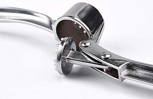 Premium Stainless Steel Garlic Press - Heavy Duty Zinc Alloy Garlic Crusher, Peeler & Chopper for Fresh Garlic Puree | Ideal for Cooking, Baking & Meal Prep
