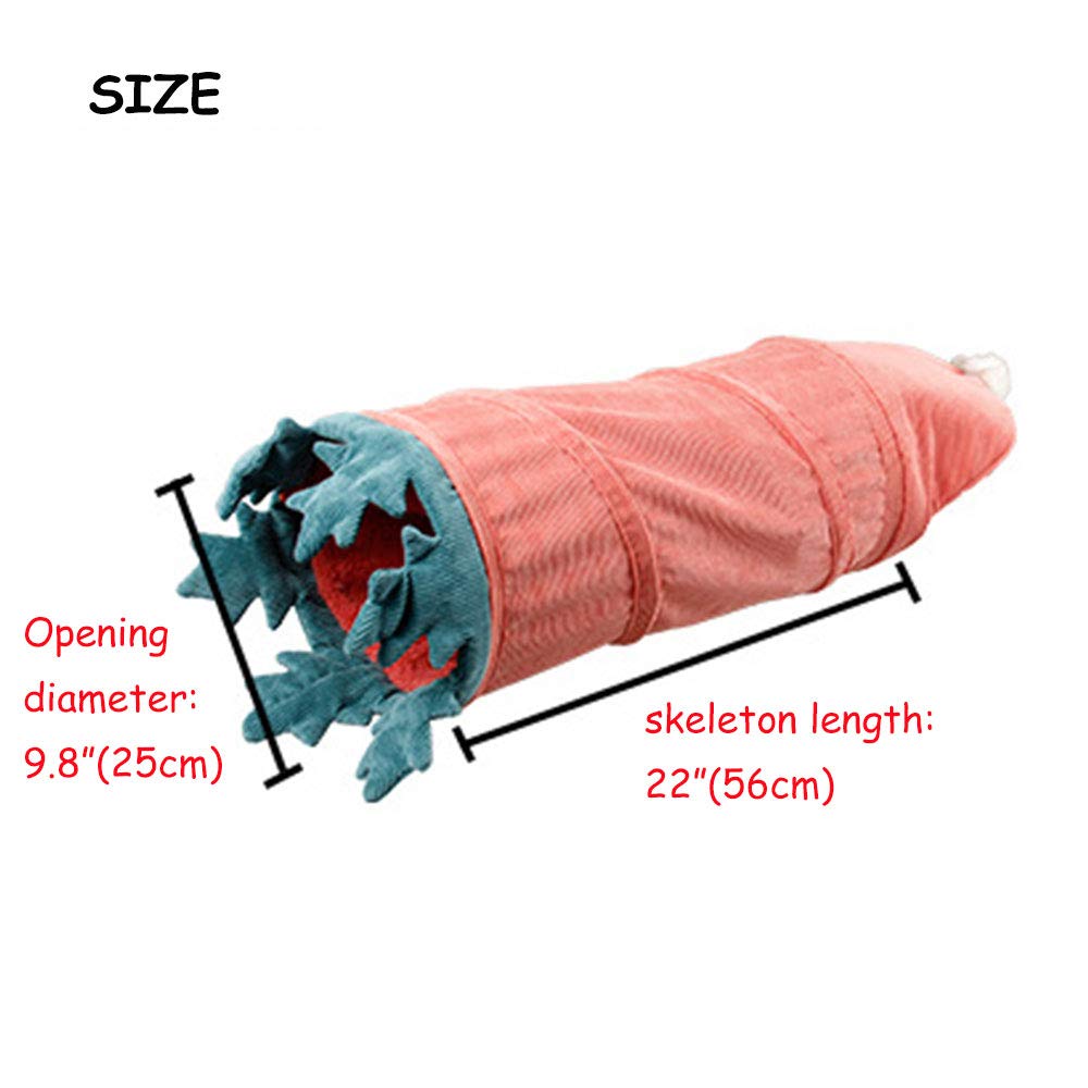 Foldable Corduroy Cat & Rabbit Tunnel Toy - Vegetable-Shaped Pet Play Tube for Indoor Cats, Warm & Cozy Hideout for Kittens - Interactive Cat Toy for Playtime, Training & Stress Relief