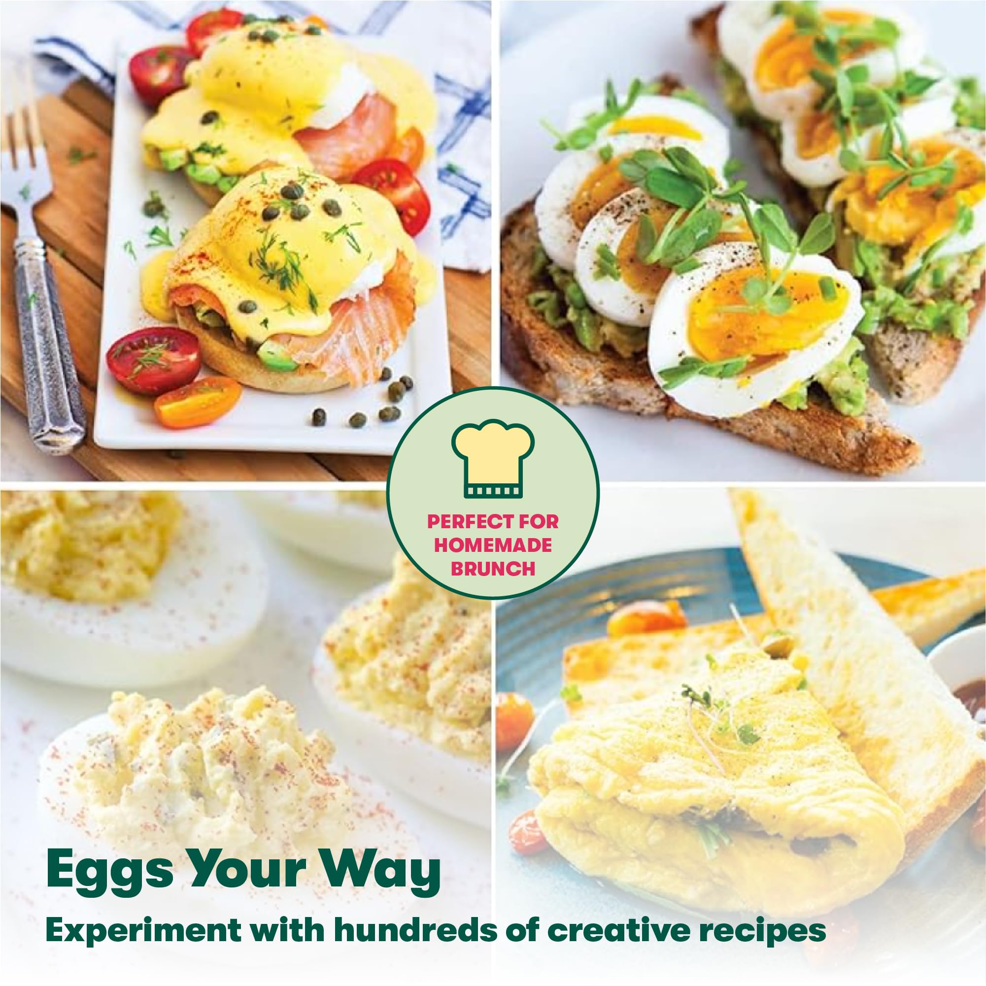 BELLA Double Tier Egg Cooker - 12 Large Eggs Boiler, Rapid Egg Maker & Poacher with Omelet Tray | Dishwasher Safe | Perfect for Meal Prep, Family Breakfast & Healthy Cooking | Black
