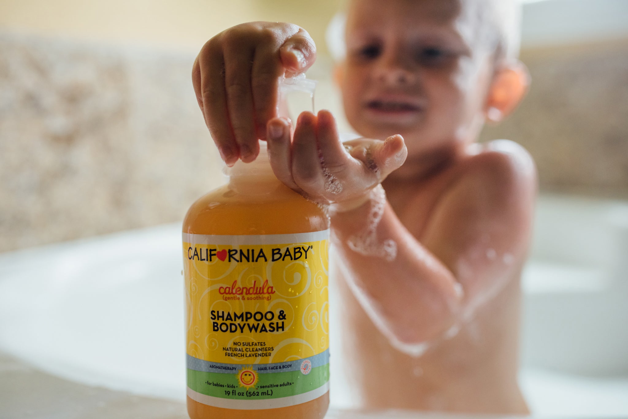 Calendula™ Shampoo & Body Wash for Babies & Sensitive Skin - Gentle Natural Cleanser for Daily Hair & Body Care - Perfect for Newborns, Kids, and Adults with Dry or Irritated Skin