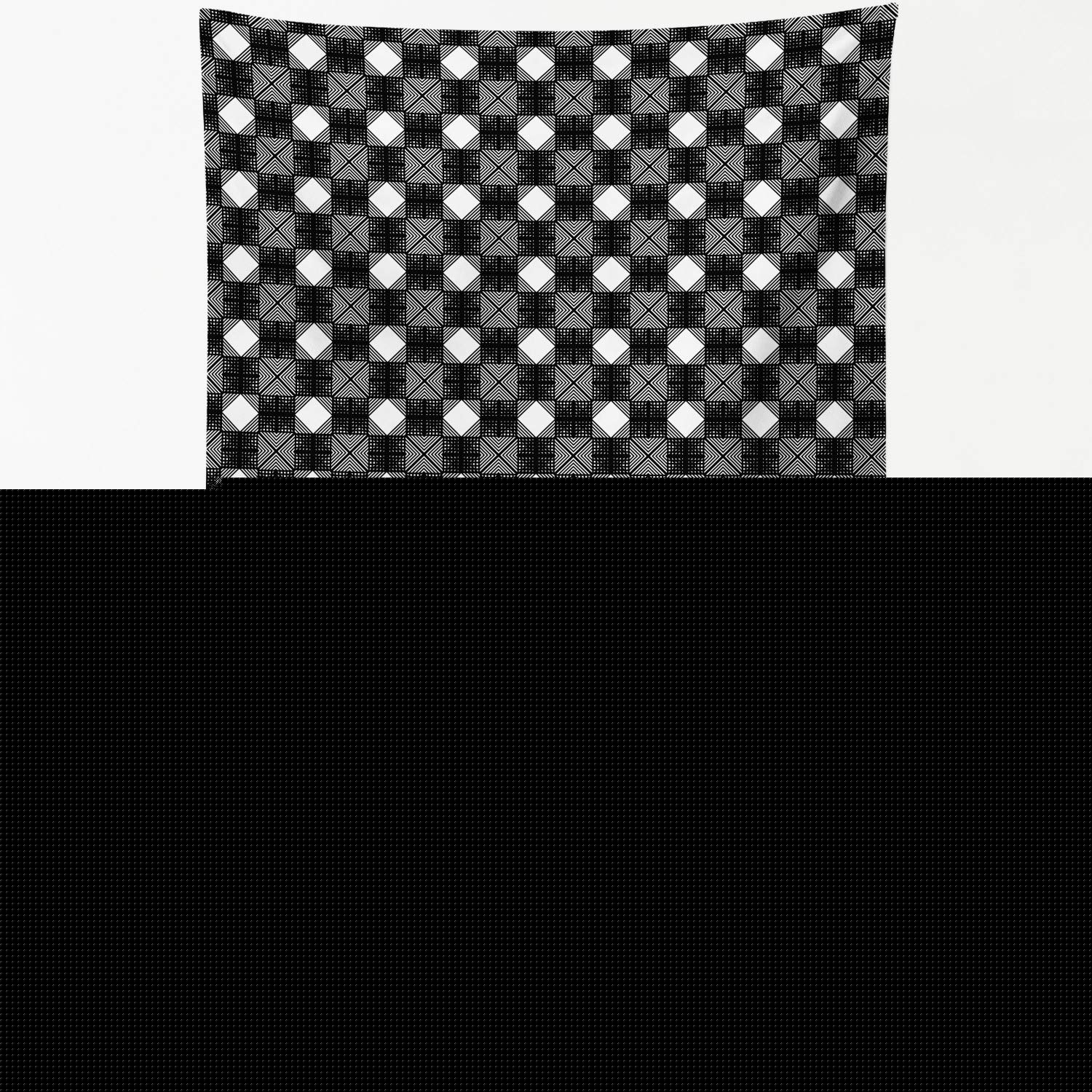 Ambesonne Geometric Fabric by The Yard - Modern Lattice Symmetric Squares Design for Upholstery, Curtains & Home Decor | 10 Yards Charcoal Grey & White | Perfect for DIY Projects, Sofa Covers & Decorative Pillows