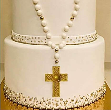 2-Piece Silicone Cross Cake Molds for Baptism - Reusable Baking Decorations for Baptism Cakes, Cupcakes & Desserts - Perfect for Baptism Party Supplies, Church Events & Christian Celebrations
