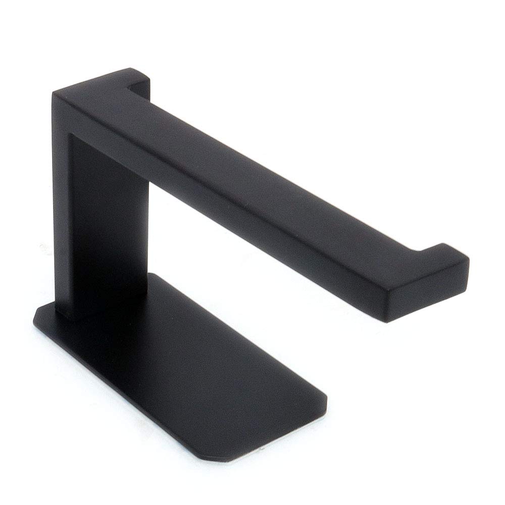 Stainless Steel Self-Adhesive Toilet Paper Holder - No Drill Wall Mount Bathroom Organizer, Black Toilet Roll & Towel Hanger for Home, Kitchen, RV (Perfect for Small Spaces & Rental Apartments)