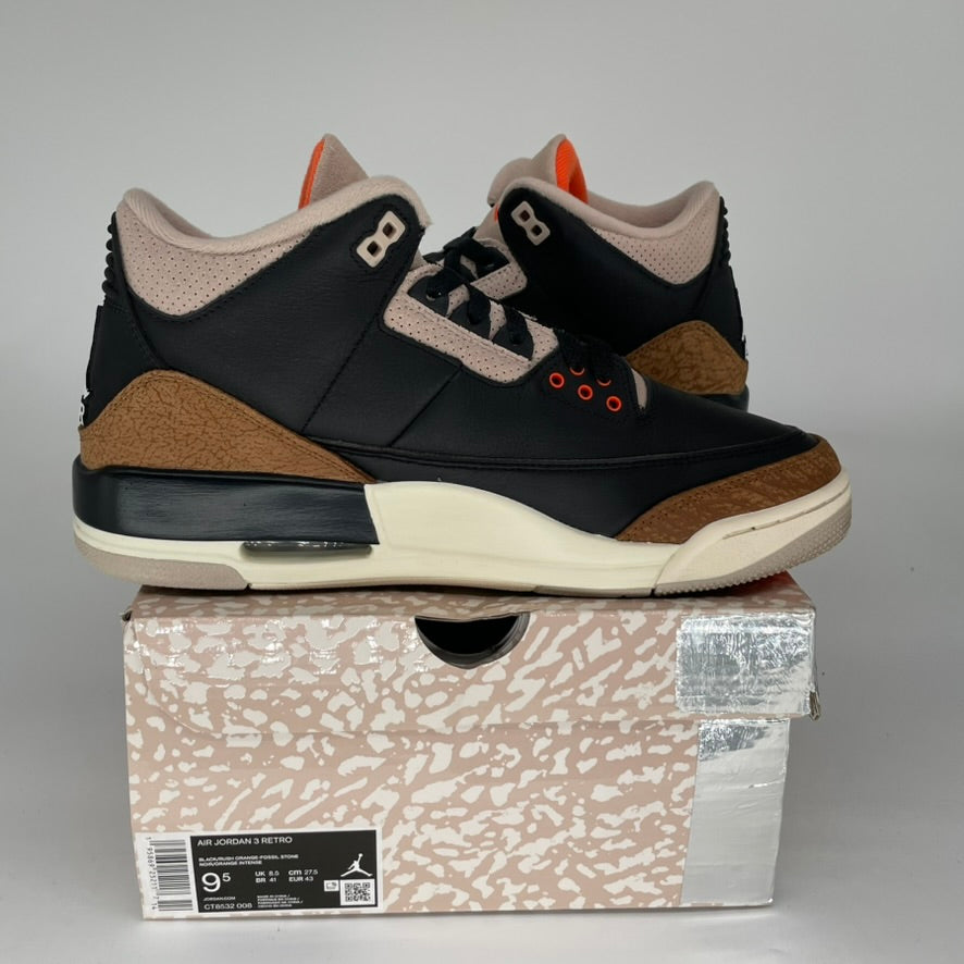AIR JORDAN 3 Desert Elephant Men's Basketball Shoes Size 9.5 - Retro Style Sneakers for Casual Wear & Street Fashion (CT8532-008)
