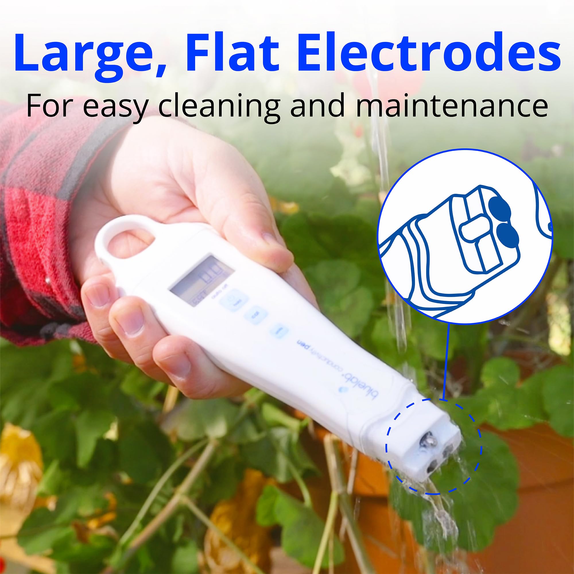Bluelab PENCON Conductivity Pen & Digital TDS Meter - Water Quality Tester for Temperature, Nutrients (CF, EC, PPM 500/700) - Hydroponic System & Indoor Plant Grow Kit - Perfect for Home Gardening, Aquariums, and Hydroponic Farming