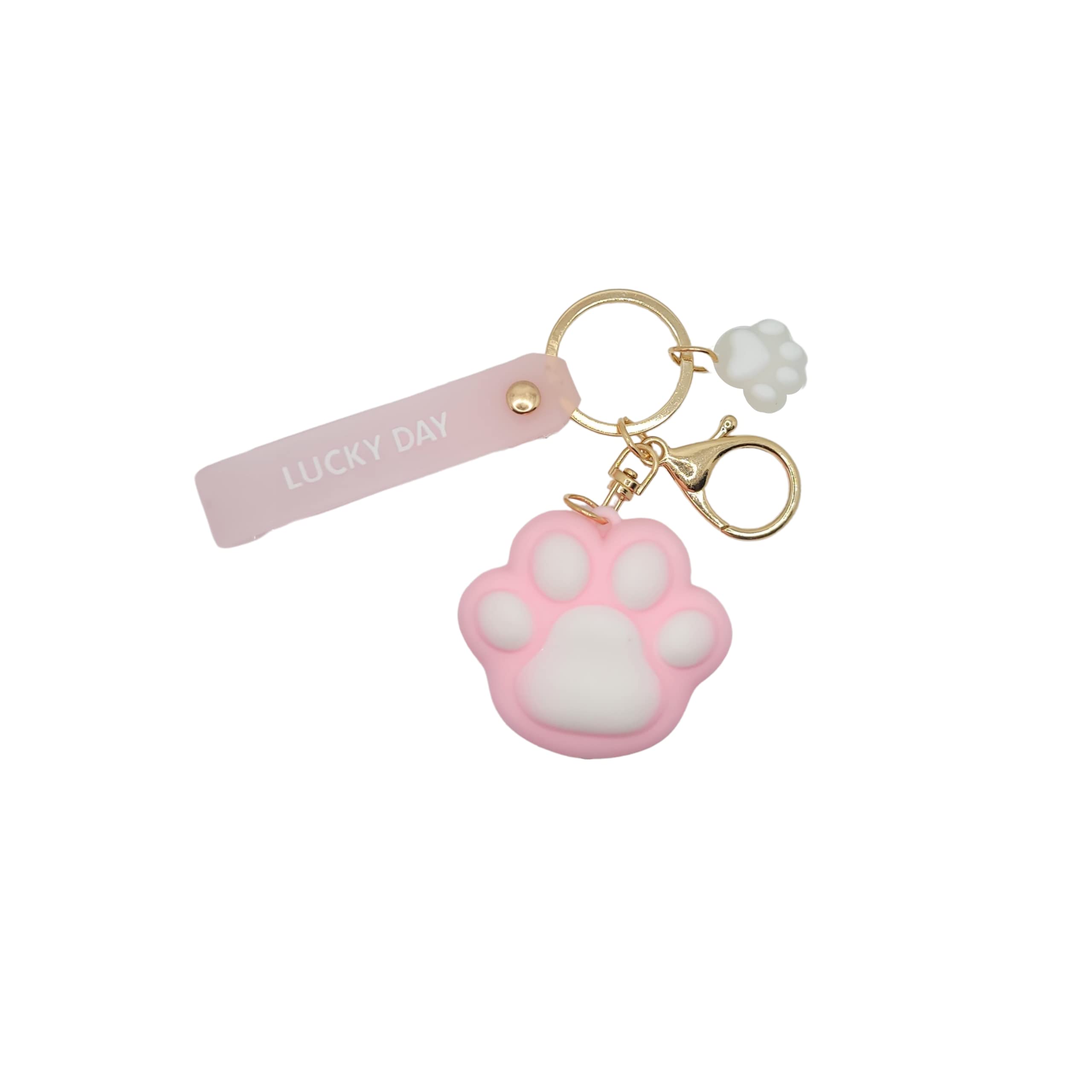 Cute Cat Paw Keychain - Kawaii Cartoon Cat Keyring, PVC Eco-Friendly Anime Cat Paw Keychain for Car, Purse & Backpack - Perfect Gift for Cat Lovers & Anime Fans
