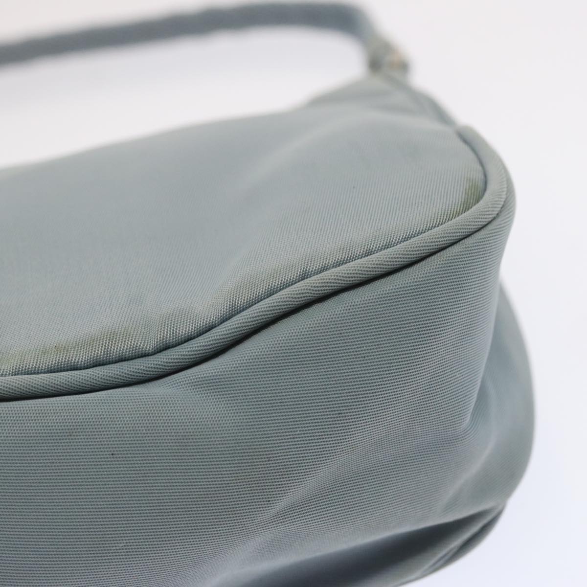 Blue Nylon Accessory Pouch with Prada Logo Plaque - Premium Small Organizer for Cosmetics, Jewelry & Travel Essentials
