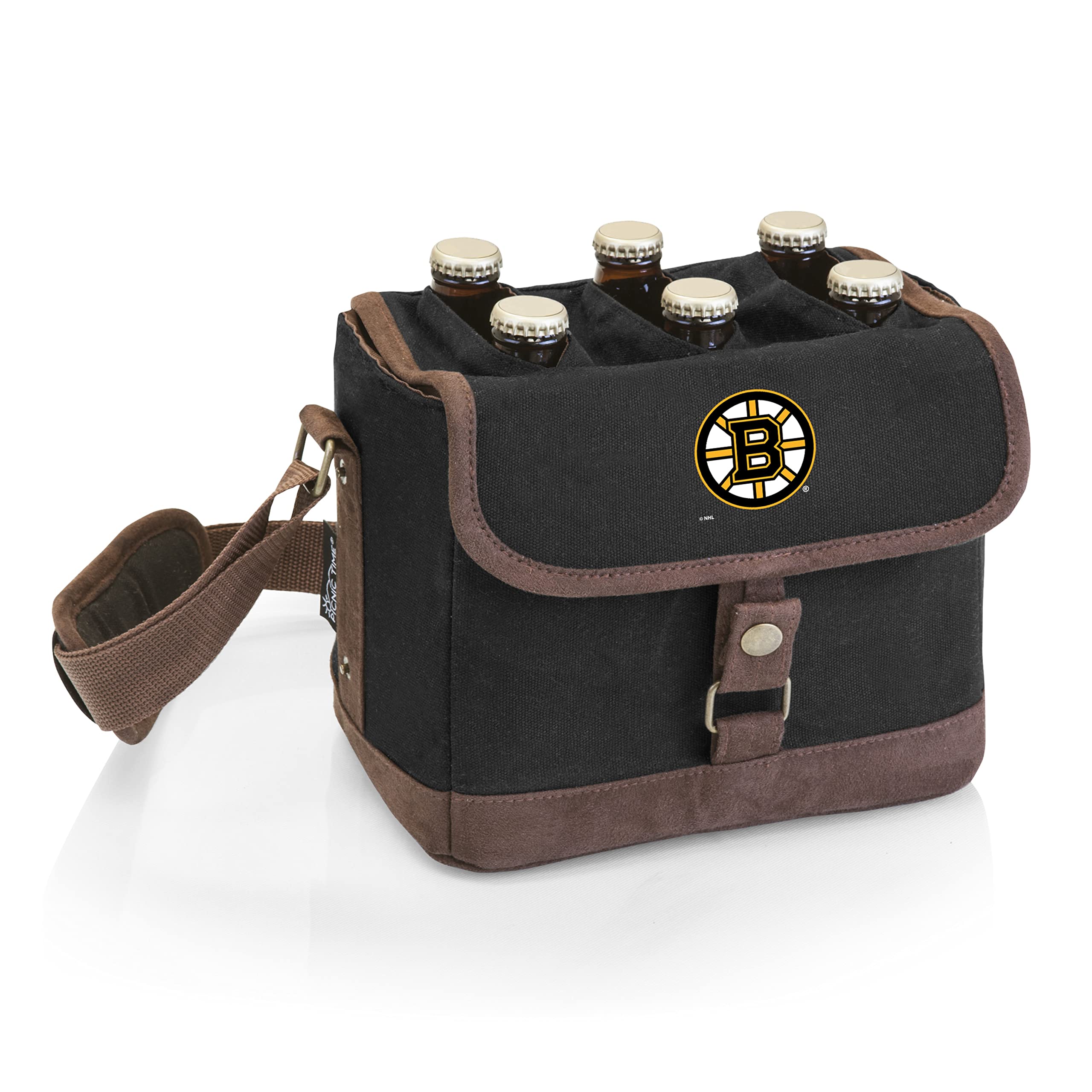 PICNIC TIME NHL Anaheim Ducks Insulated Beer Caddy Cooler Tote with Bottle Opener - Portable Beverage Carrier for Tailgating, Camping & Beach Parties