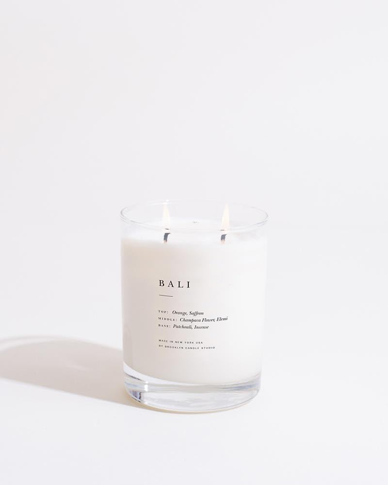 Brooklyn Candle Studio Bali Classic 2-Wick Scented Candle - Vegan Soy Wax, Hand-Poured in USA, 70-Hour Burn Time, 13oz - Perfect for Home Decor, Relaxation & Aromatherapy