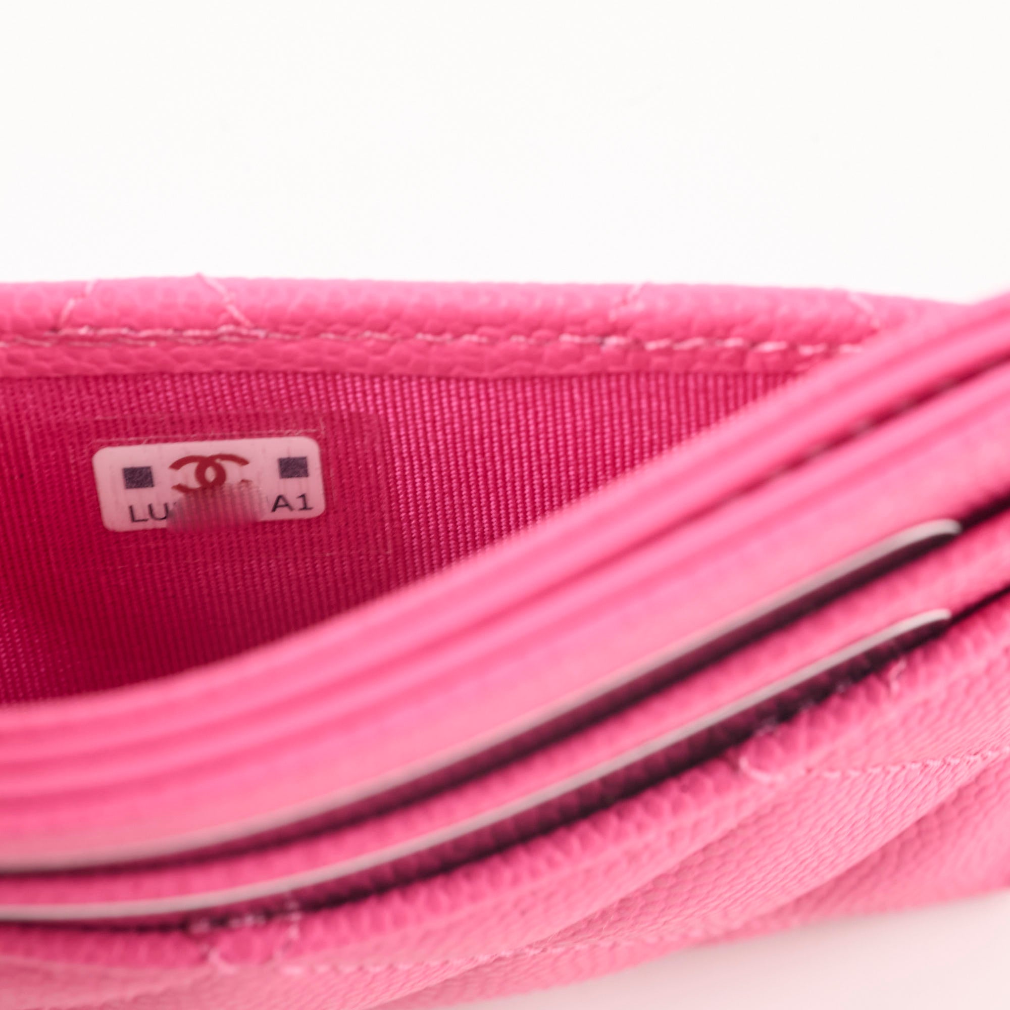 Chanel Quilted Lambskin Card Holder in Hot Pink - Luxury Compact Wallet for Credit Cards & ID - Perfect for Everyday Use & Travel