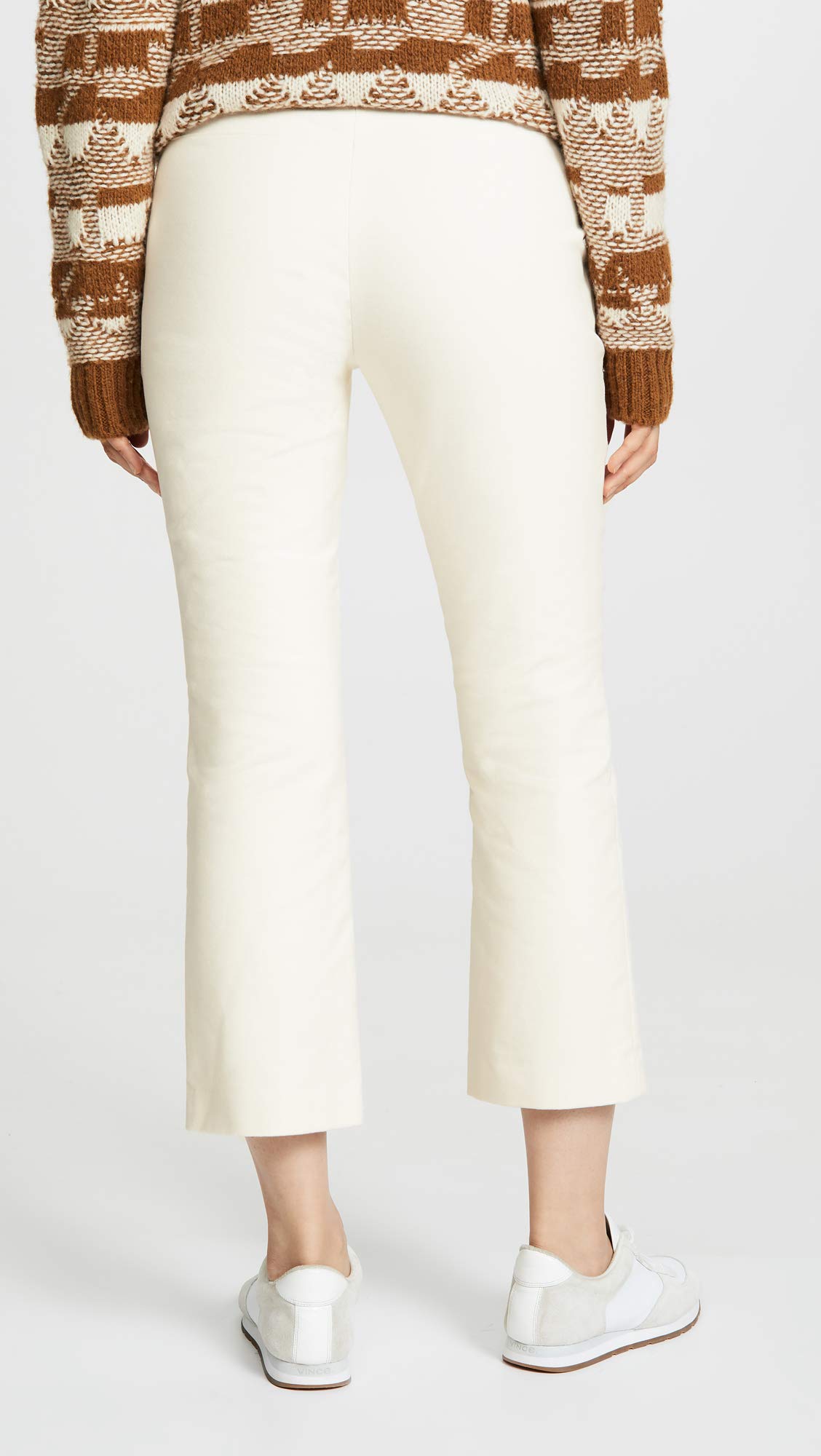 Theory Women's Slim-Fit Crop Pants - High Waisted Office Trousers in Ivory & Off White | Size 6 | Perfect for Business Casual, Workwear & Summer Outfits