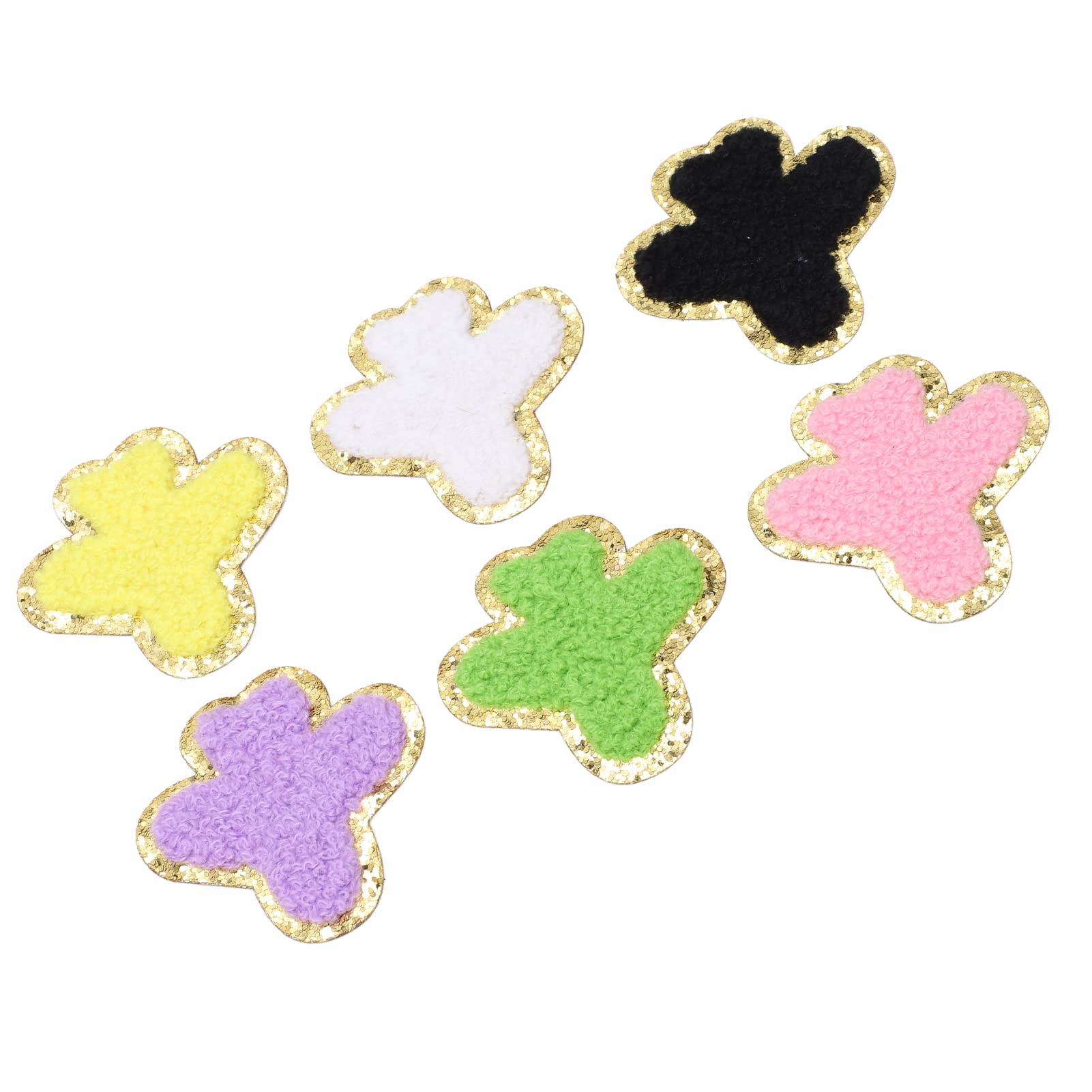 CHICIRIS 6-Piece Embroidered Iron-On Patches Set - Vibrant Colors, Durable Shadow Pads for DIY Clothing & Accessories - Perfect for Denim Jackets, Backpacks & Jeans Repair