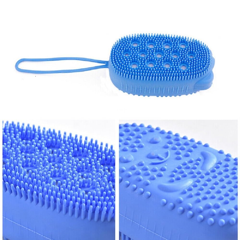 **Premium Silicone Bubble Bath Brush - Ultra Soft Body Scrubber for Men & Women - Exfoliating Shower Brush (Multicolor, 1pc) - Perfect for Spa, Relaxation & Gentle Skin Care**