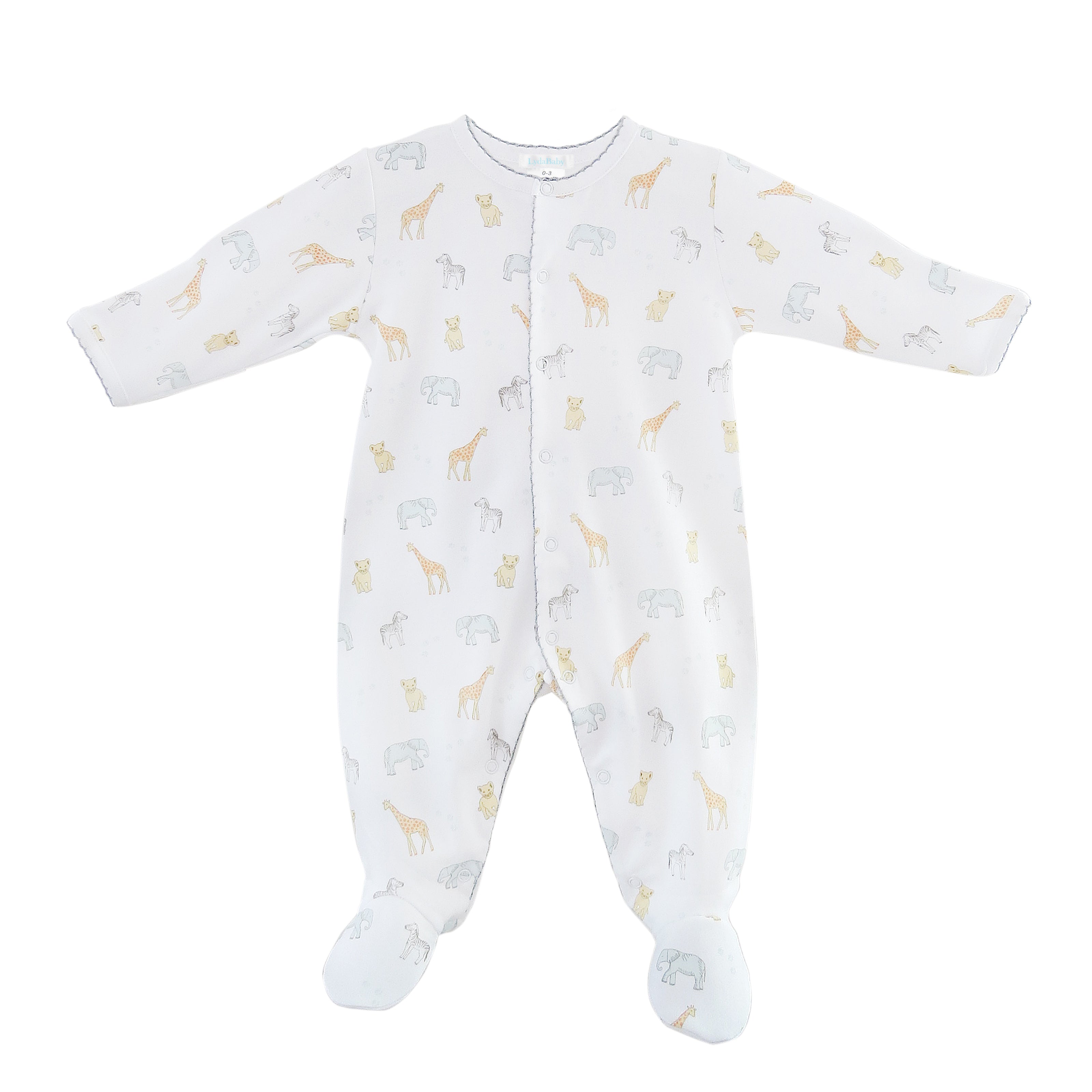 Adorable Safari Animals Printed Footie Pajamas - Soft & Comfortable Baby Unisex Sleepwear for Boys & Girls | Perfect for Bedtime, Playtime & Photo Shoots