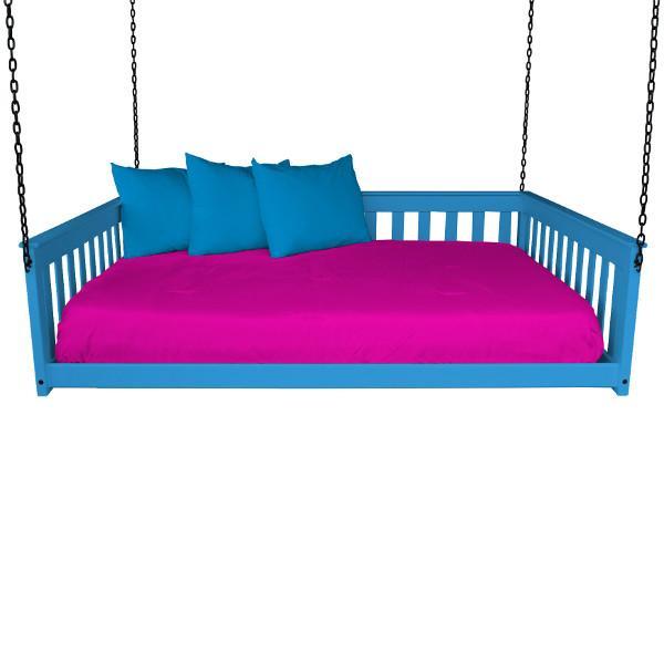 VersaLoft Mission Hanging Daybed with Chain - Outdoor Hammock Swing Bed for Patio, Garden, Backyard Relaxation and Boho Decor