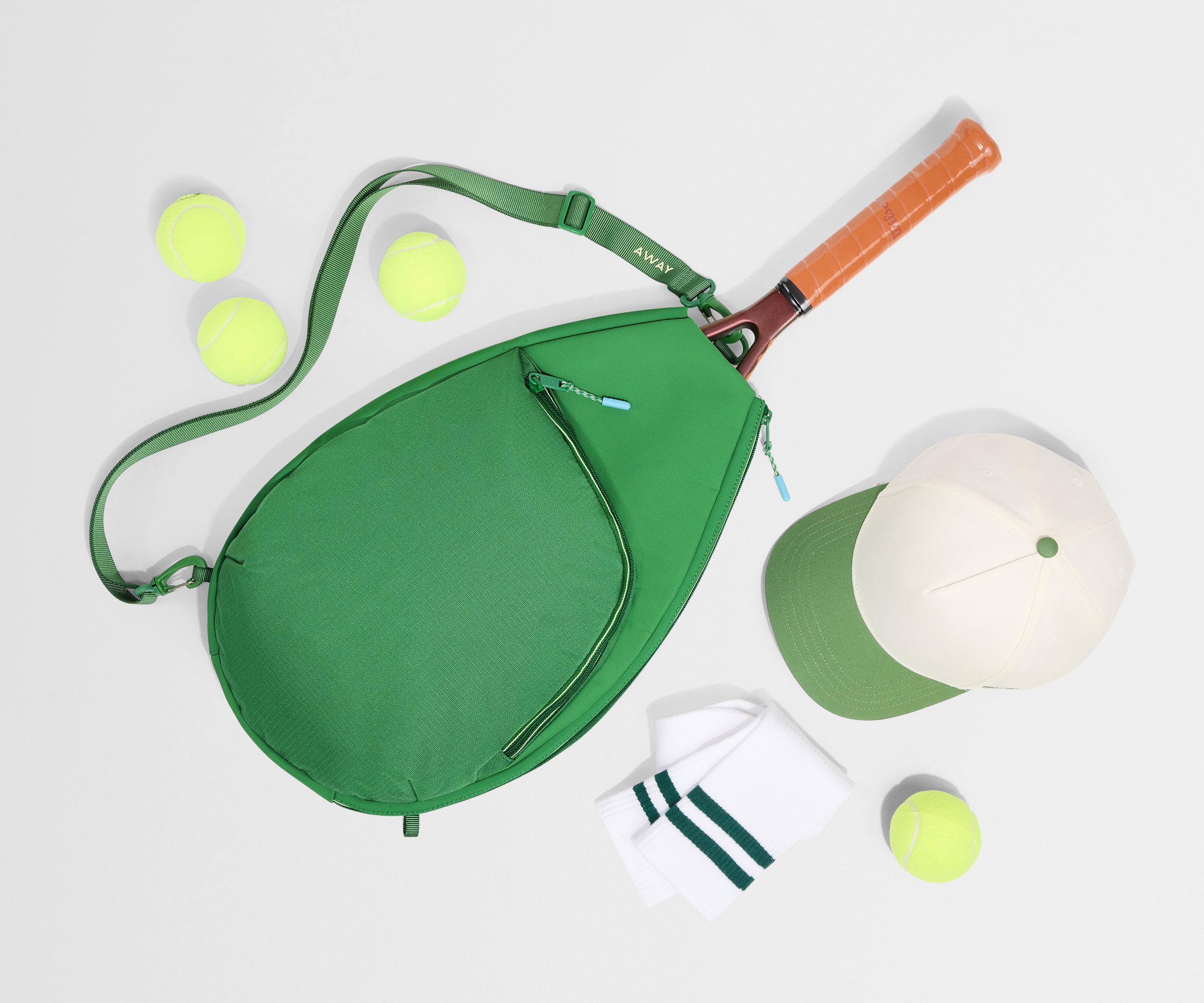 Premium Tennis Racket Bag in Clubhouse Green - Durable Sports Gear for Tennis Players - Perfect for Court, Travel & Storage