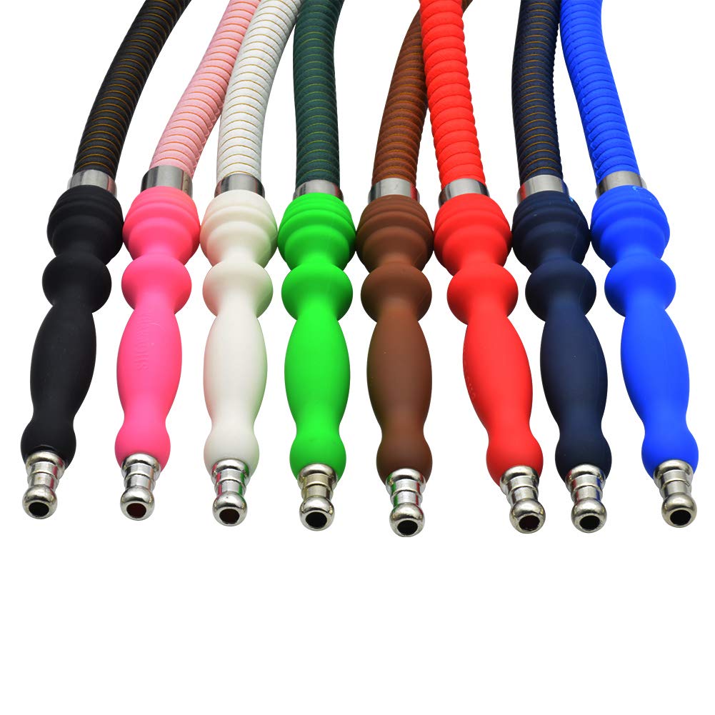 Durable Leather-Wrapped Hookah Hose with Metal Tip - 72
