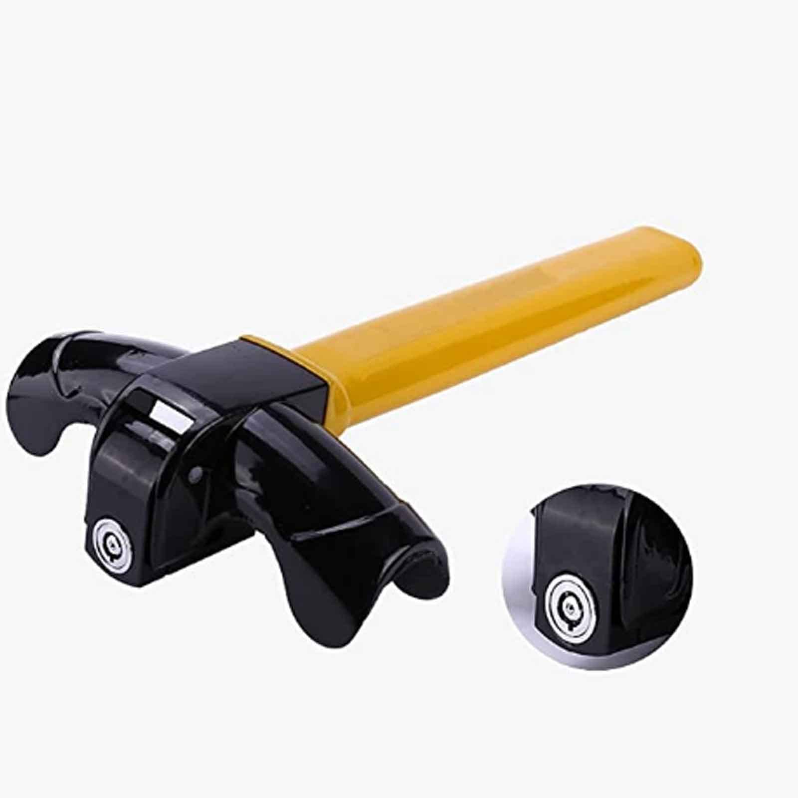 LIYUHOUZUONC Universal Car Steering Wheel Lock - Heavy Duty Anti-Theft Security Device for Vehicles, Travel Protection & Parking Safety | Ideal for Road Trips, Urban Commuting & Secure Parking