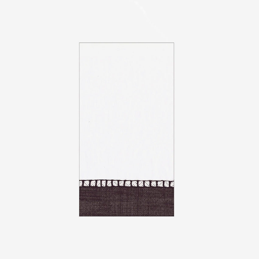 Caspari Premium Linen Border Paper Napkins - Elegant Disposable Dinner Napkins for Parties, Weddings & Formal Events