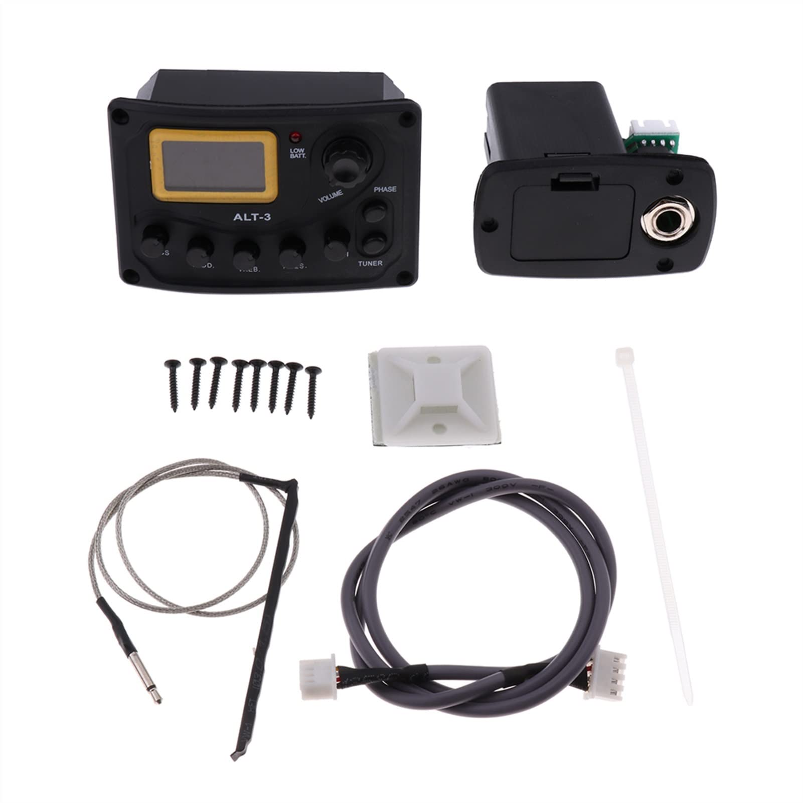 Acoustic Guitar Pickup Set with EQ & Tuner - Piezo Transducer for Folk & Classical Guitars | Perfect for Live Performances & Studio Recording