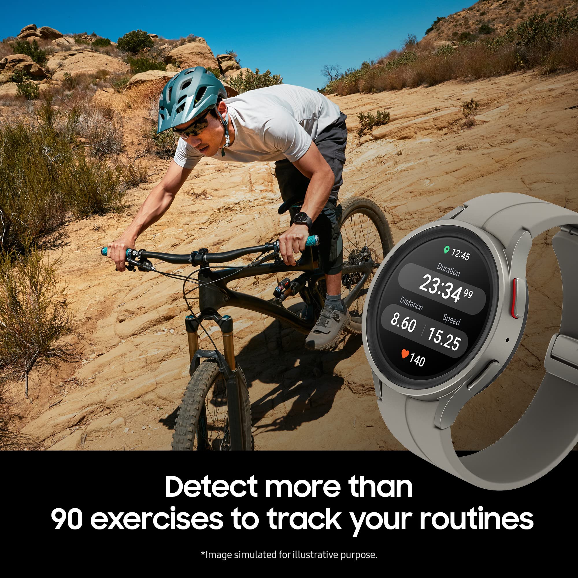 Samsung Galaxy Watch5 Pro 45mm LTE Smartwatch - Titanium Gray (Renewed UK Version) | Heart Rate Monitor, Sleep Tracking, GPS Fitness Tracker | 80hr Battery Life | Perfect for Running, Swimming & Daily Activity Tracking