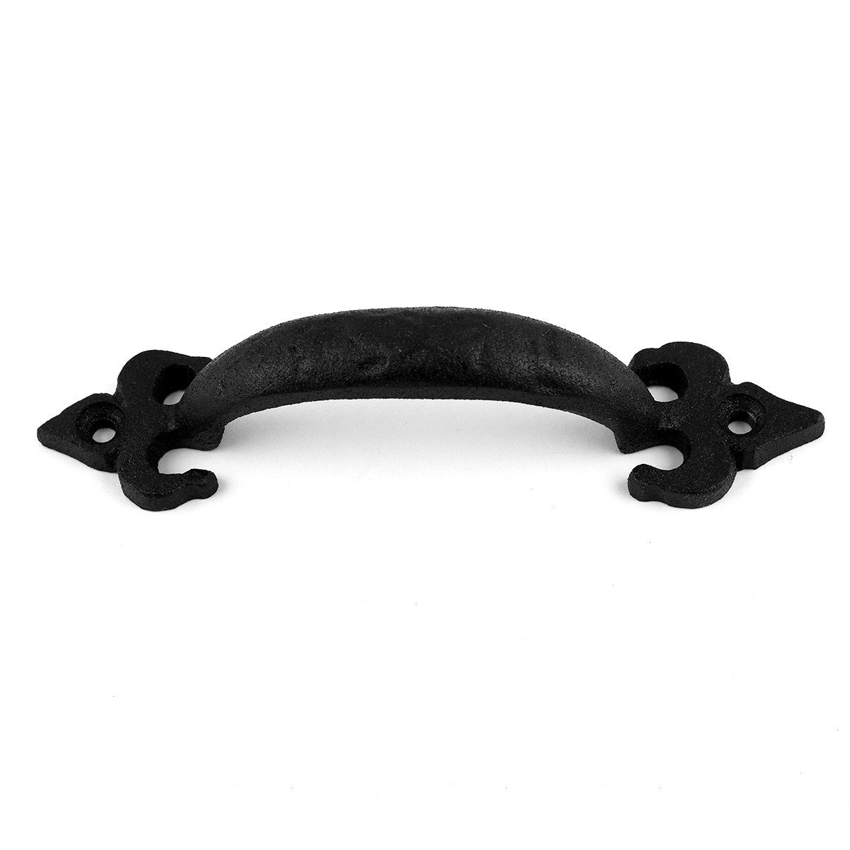 Vintage Black Wrought Iron Cabinet Handle 4.8