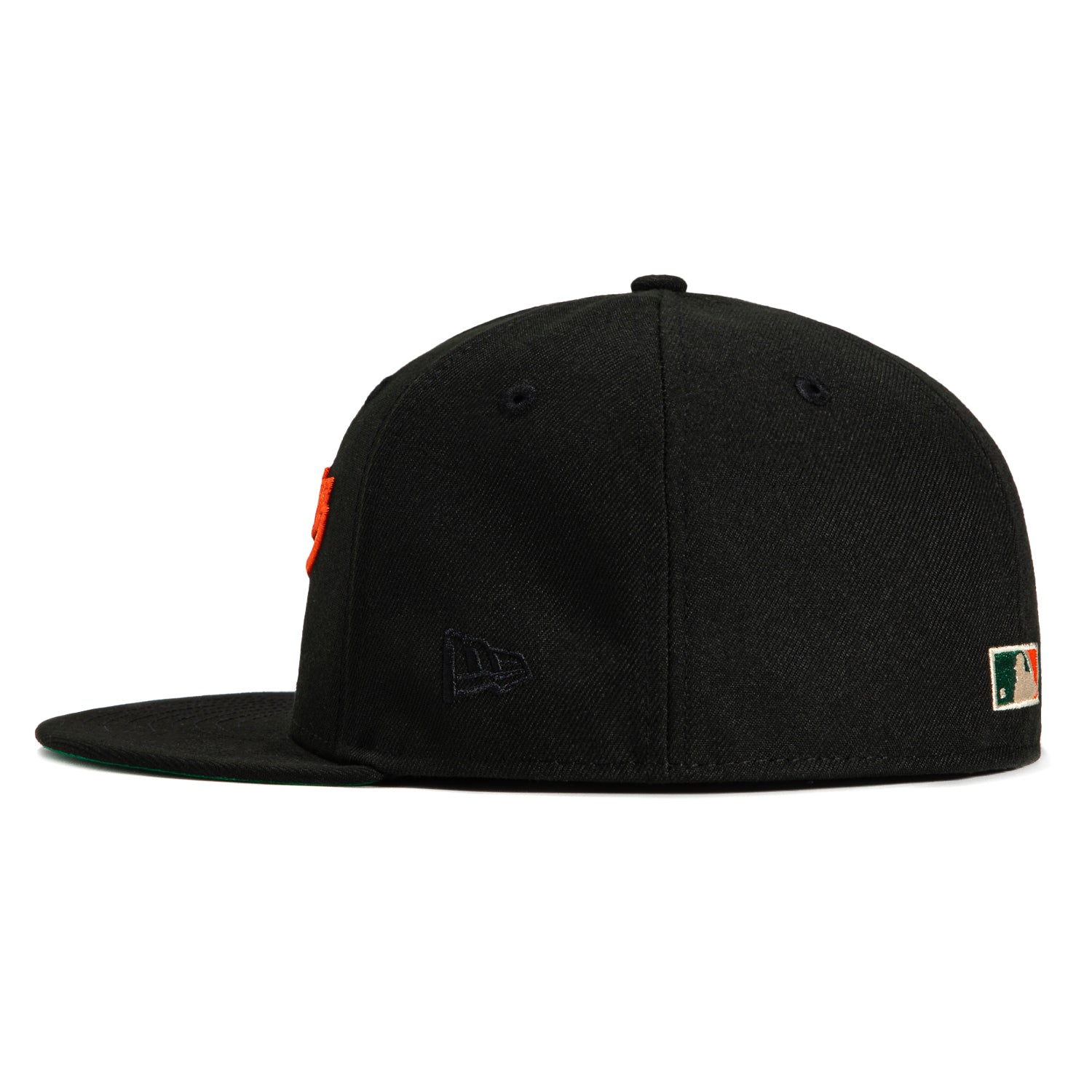 New Era 59Fifty San Francisco Giants Battle of the Bay Patch Script Baseball Cap - Black & Orange Adjustable Snapback Hat for MLB Fans, Streetwear & Sports Events
