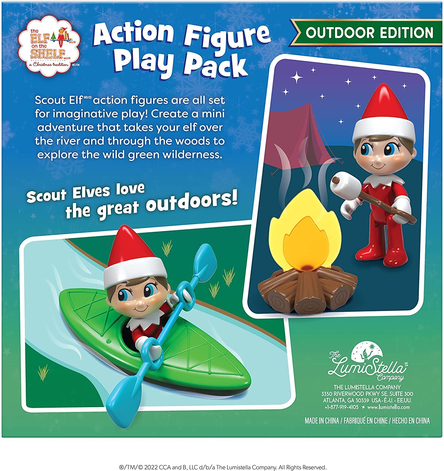 Elf on the Shelf Action Figure Play Set - Camping Adventure Edition for Kids | Christmas Tradition Toy for Family Fun & Holiday Decor