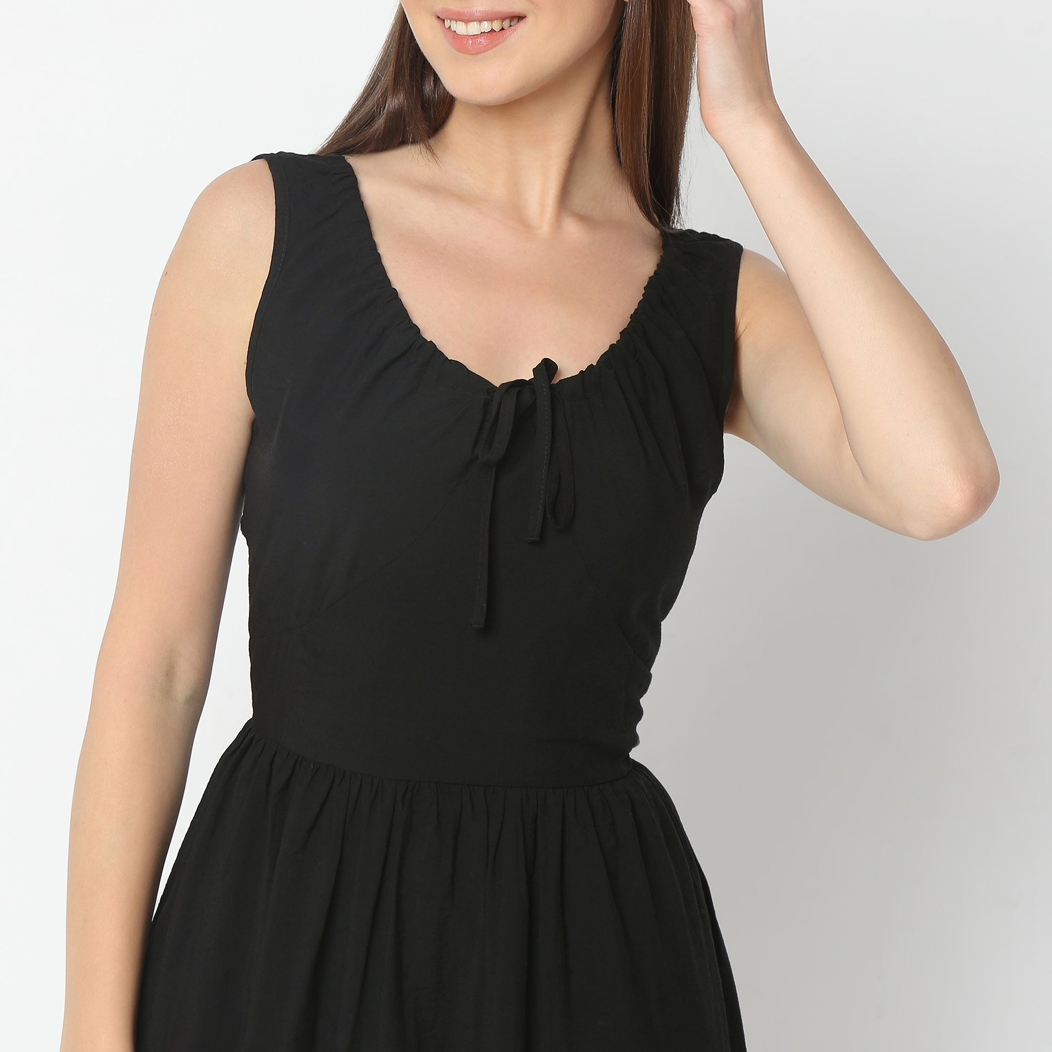 Women's Calf Length U Neck Sleeveless Summer Dress - Casual Flowy Beach Dress for Vacation, Party & Everyday Wear