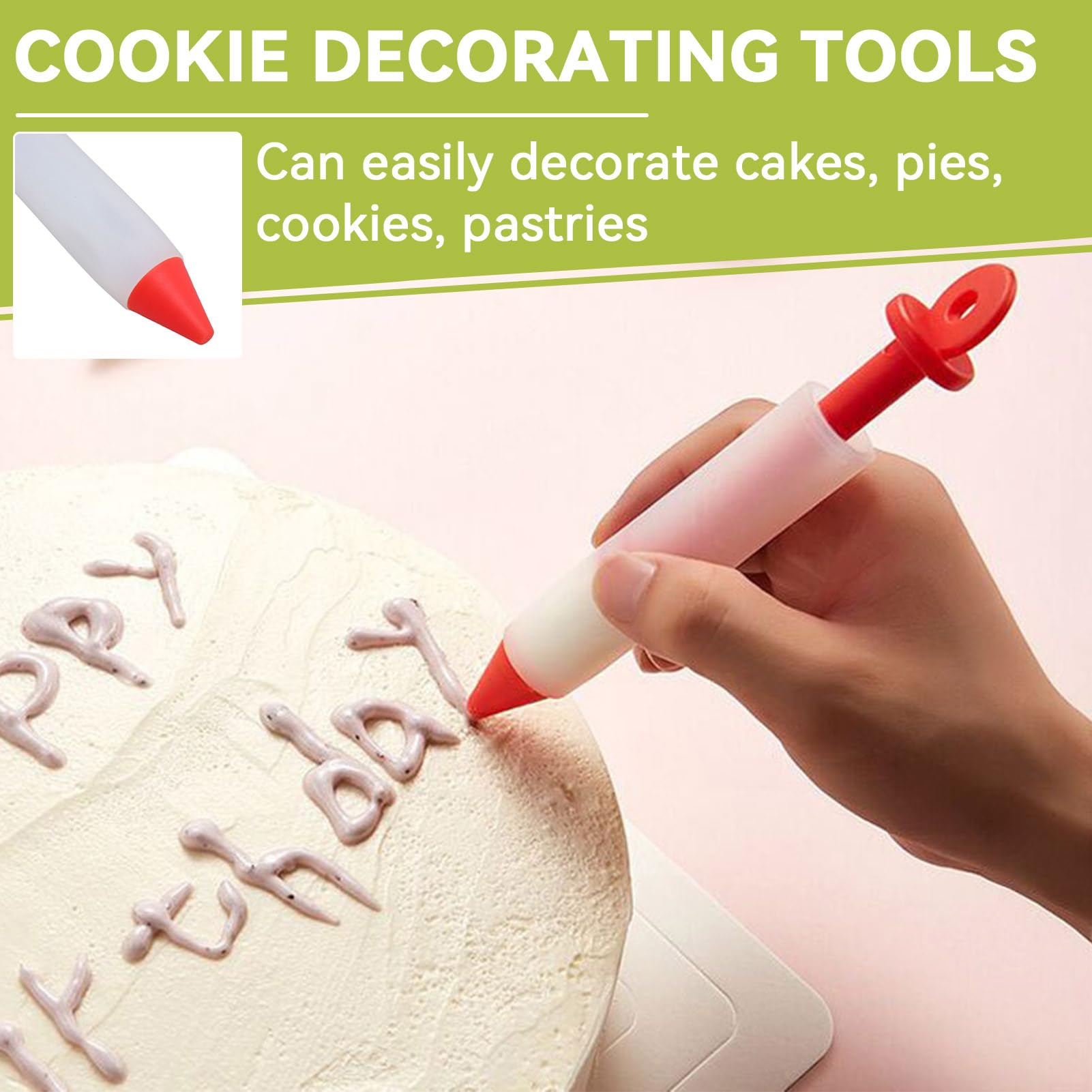 Silicone Food Writing Pen Set - Cake Decorating Kit for Cookies, Pastry, Chocolate & DIY Icing - Perfect for Baking, Cake Design & Dessert Decoration (Ideal for Home Bakers & Professional Chefs)
