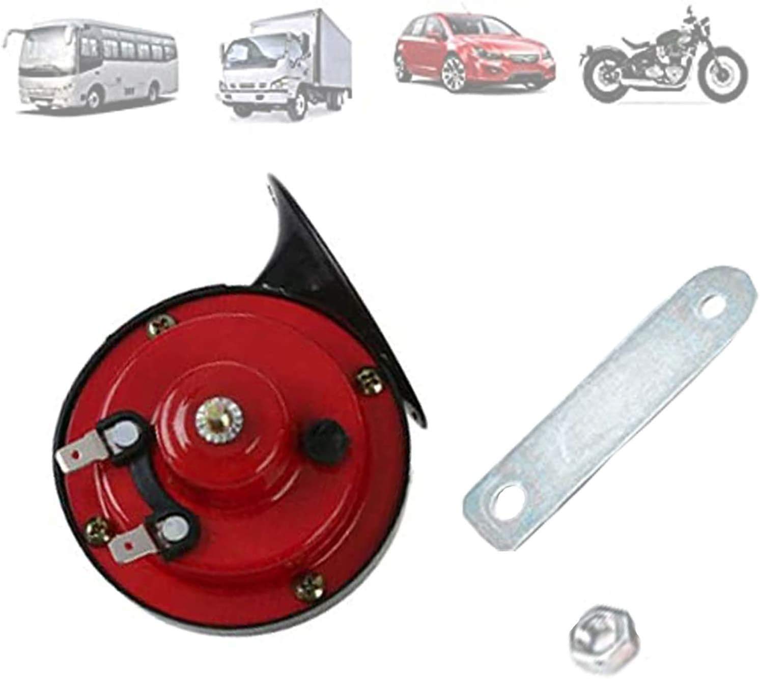**12V Dual Air Train Horn for Trucks & SUVs - Super Loud Red Compressor Car Horn with LED Ambient Lighting - Perfect for Off-Roading, Car Shows & Safety Upgrades**