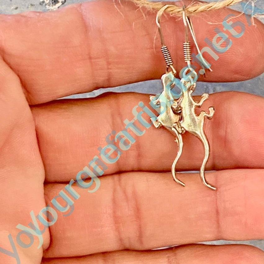 Sterling Silver Lizard Stud Earrings for Women - Hypoallergenic Dangle Ear Jewelry - Perfect for Casual Wear, Parties & Gifts