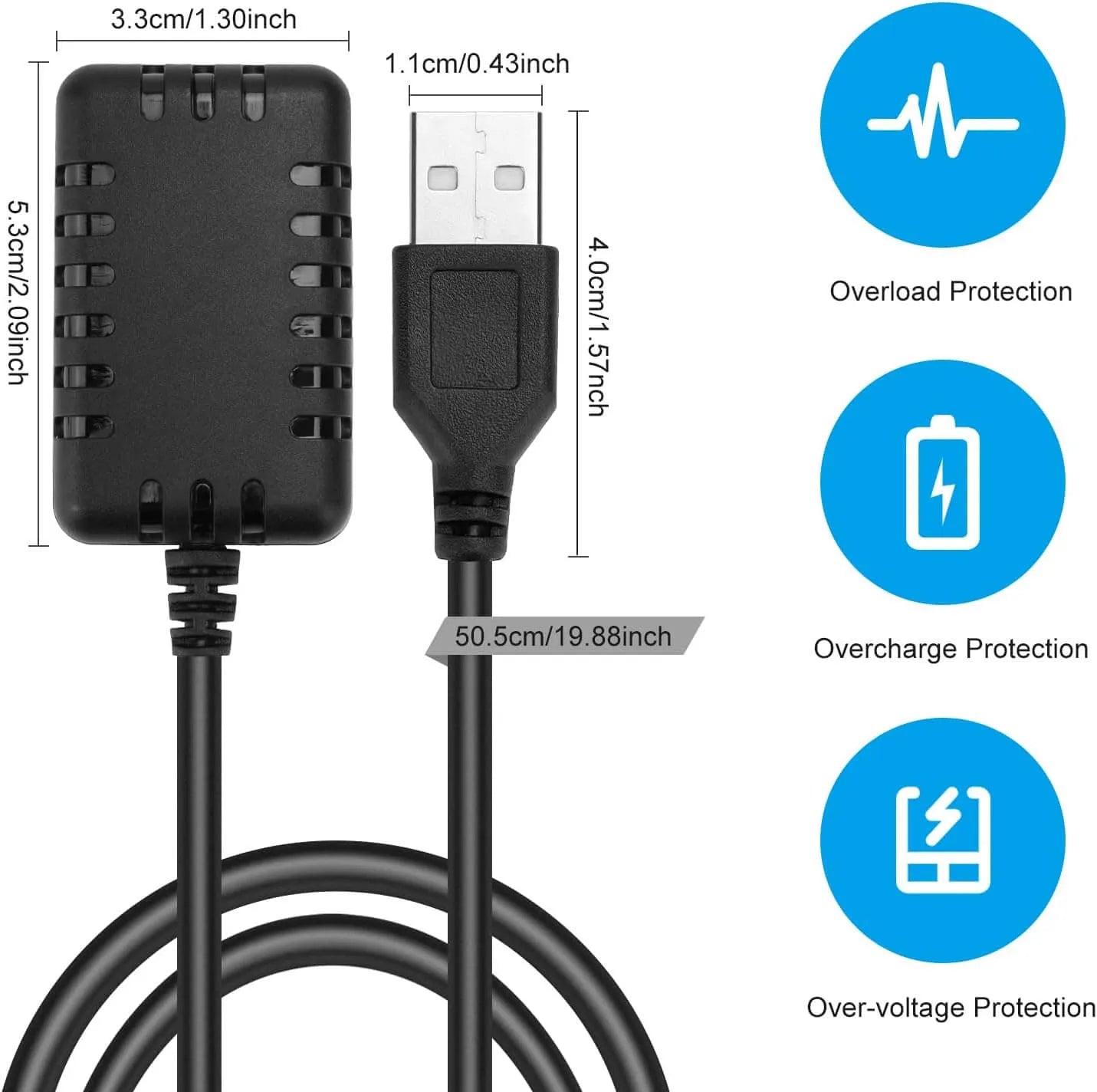 2-in-1 USB Balance Charger Cable 1A for 2S 7.4V LiPo Battery - Compatible with RC Cars, Drones & Boats | Fast Charging Solution for Hobbyists and DIY Enthusiasts | Perfect for RC Racing, Aerial Photography and Marine Adventures