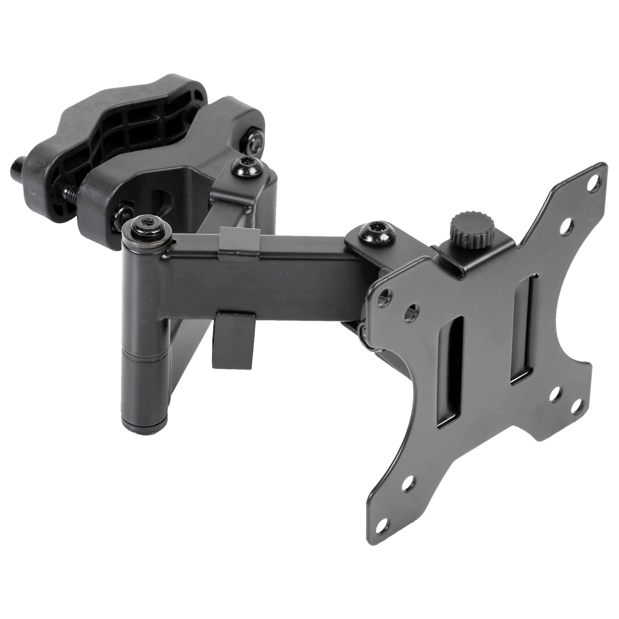 Adjustable Pan Tilt Pole Mount VESA Monitor Arm Bracket - Ergonomic Desk Mount for 13-32