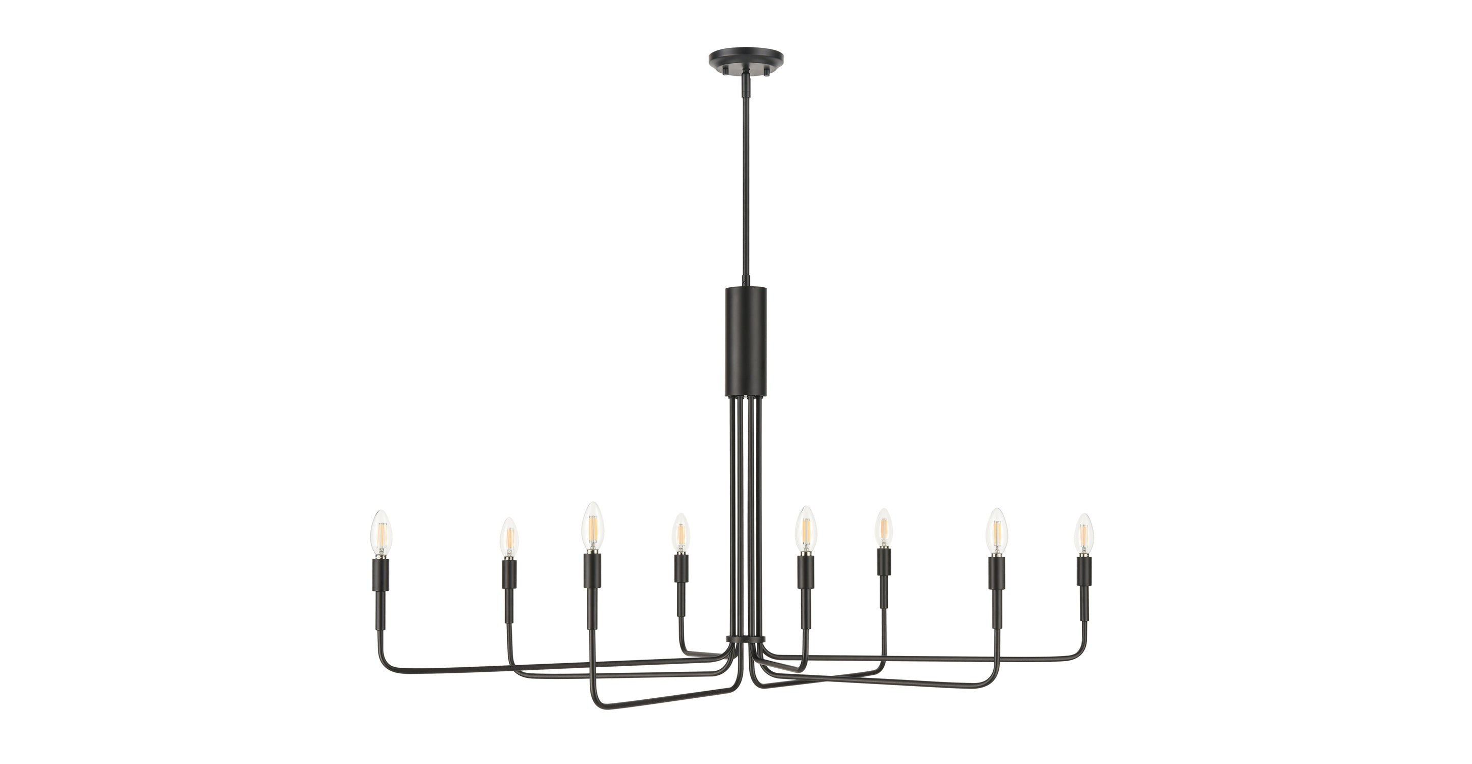Bella 8-Light Modern Chandelier - Elegant Crystal Ceiling Light Fixture for Dining Room, Living Room & Bedroom Decor