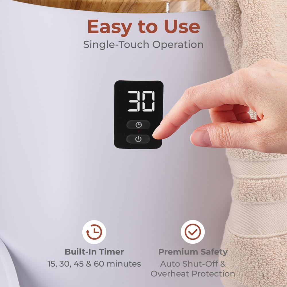Premium Luxury Towel Warmer - Soft & Fluffy Heated Towels for Spa, Bathroom & Home Relaxation - Fast Heating & Energy Efficient - Perfect for Gifts & Self-Care